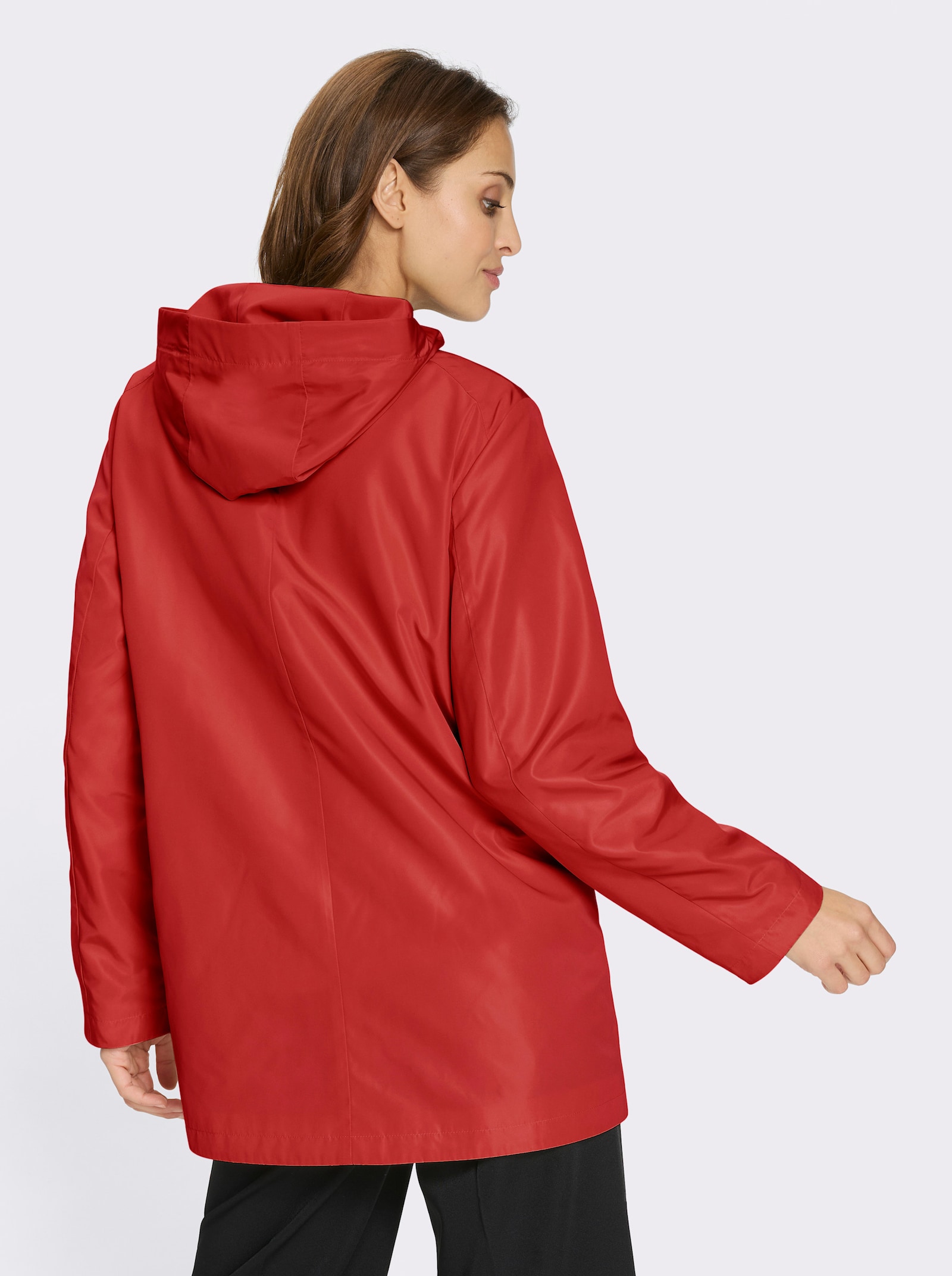 Outdoorjacke mit knöpfbarer Innentasche - rot