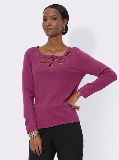 Langarm-Pullover edle Mischung mit Viskose und Modal - erika