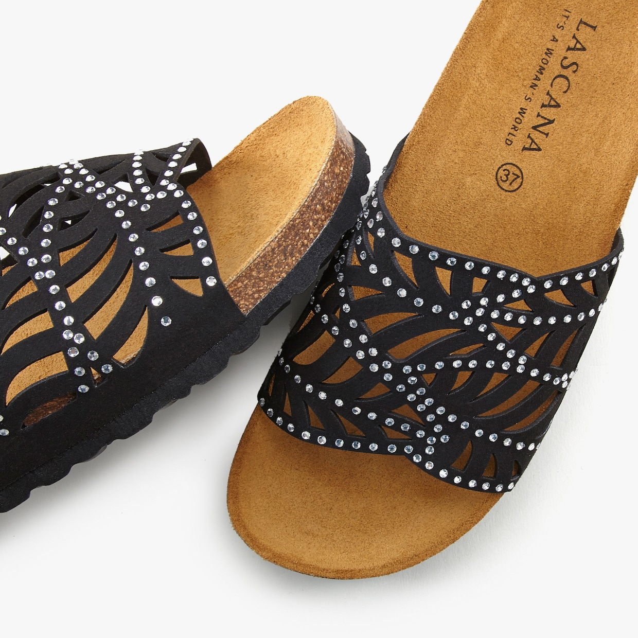 LASCANA Slippers - zwart