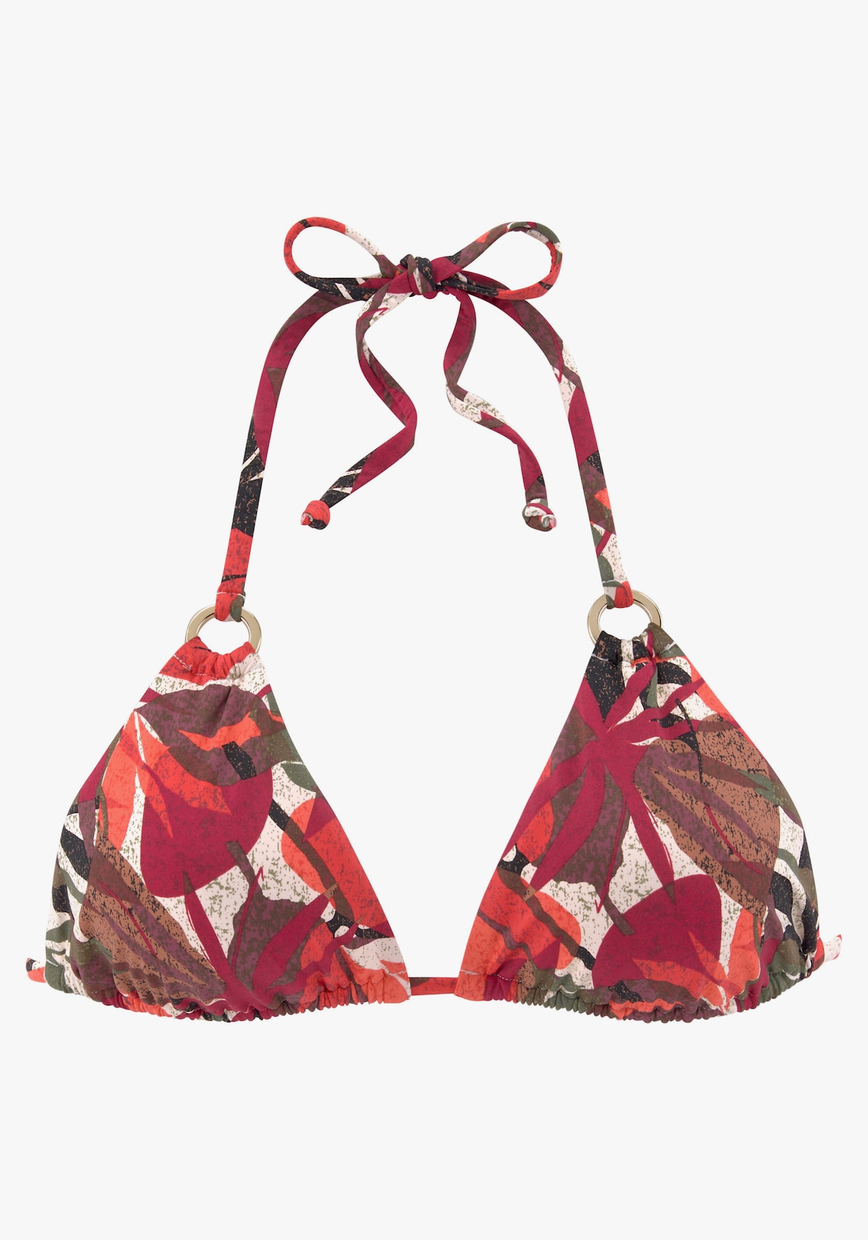 LASCANA Triangel-Bikini-Top - rot bedruckt