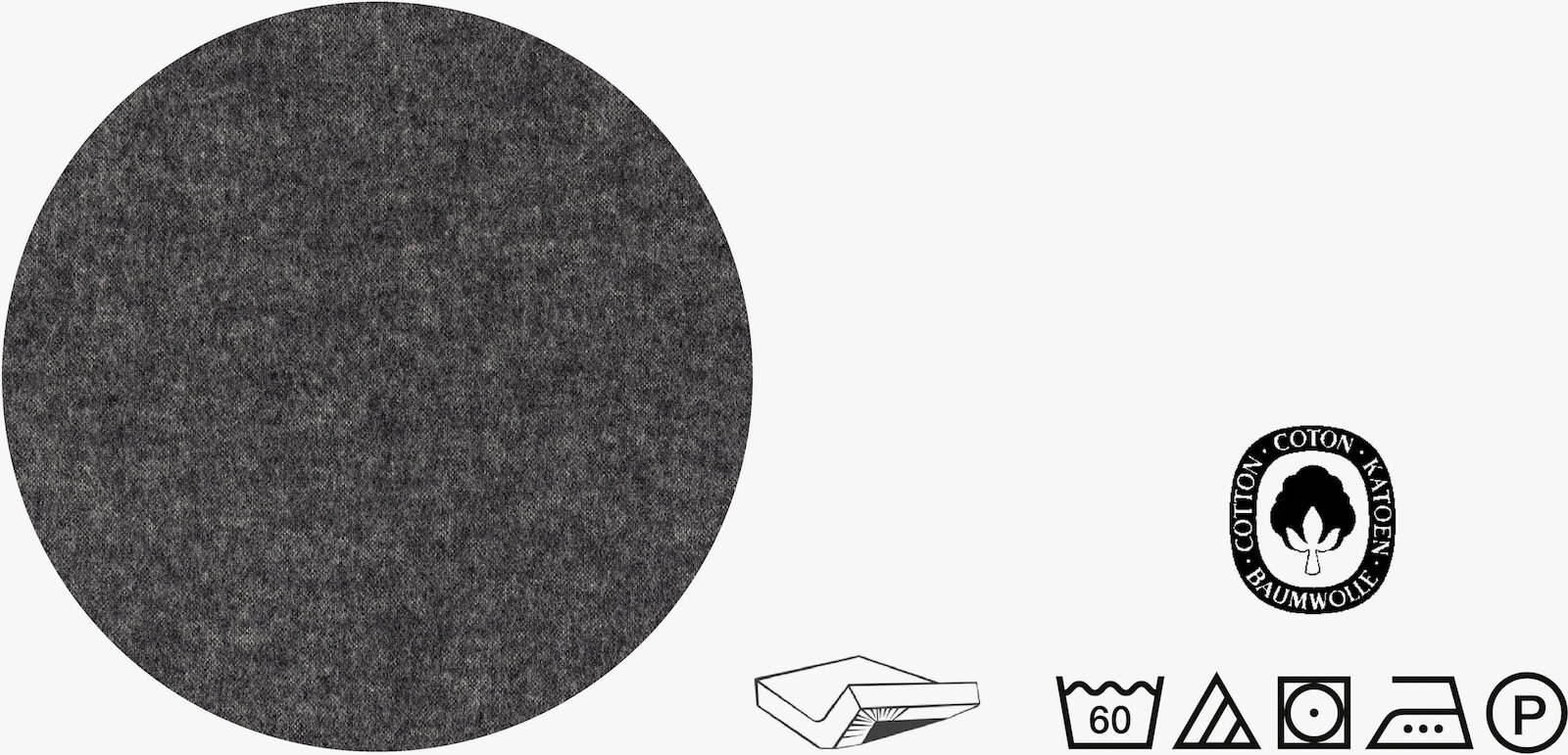 Biberna Spannbetttuch - anthrazit