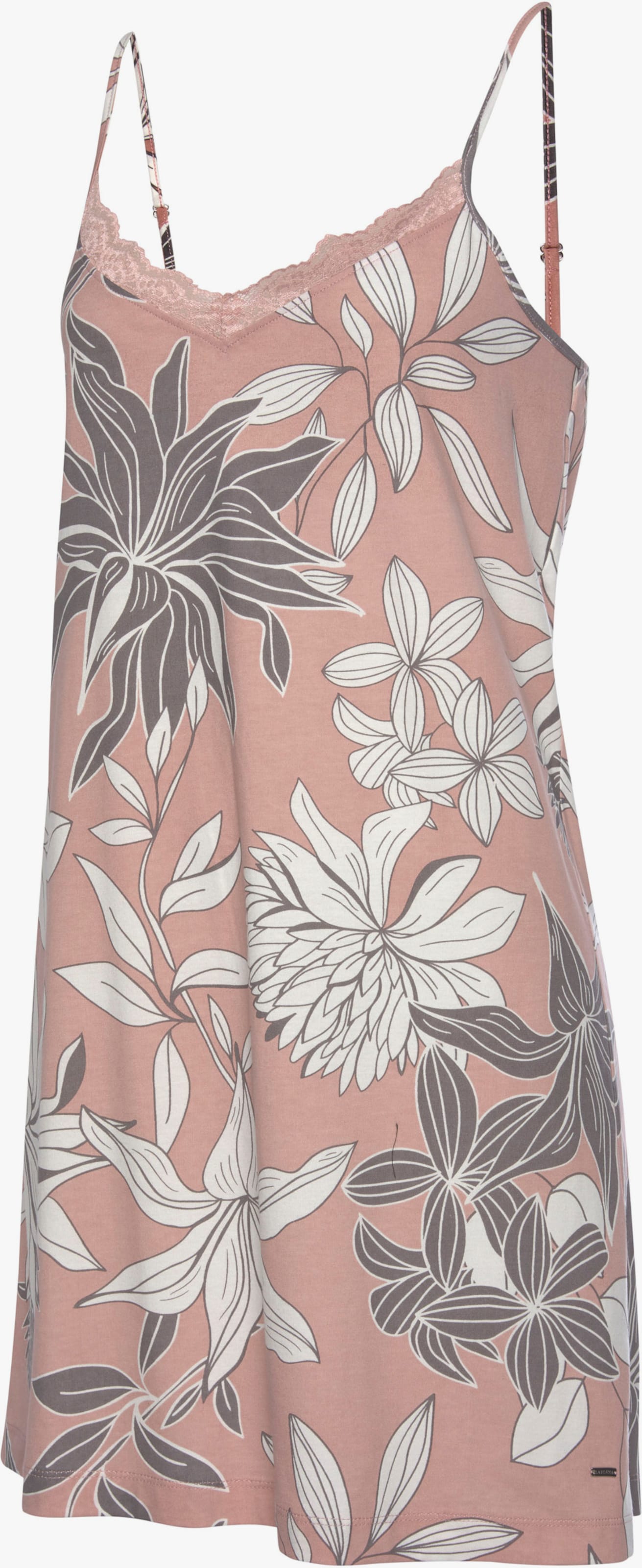 LASCANA Déshabillé - vieux rose à fleurs