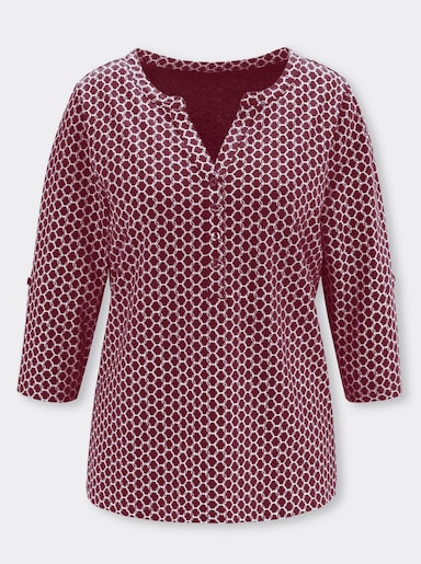 Shirt met 3/4-mouw - bordeaux geprint