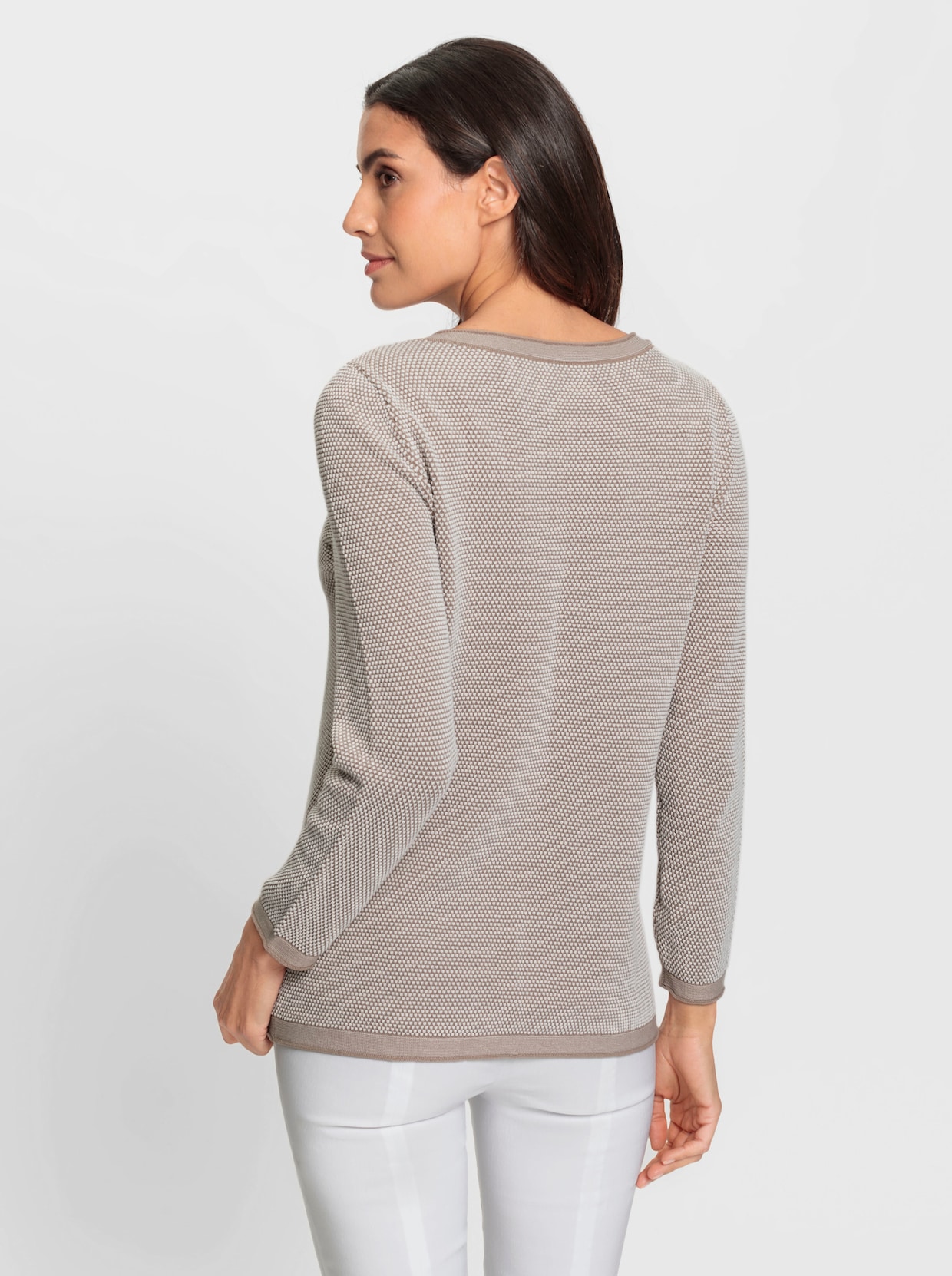 Pullover - sesam-ecru-gemustert