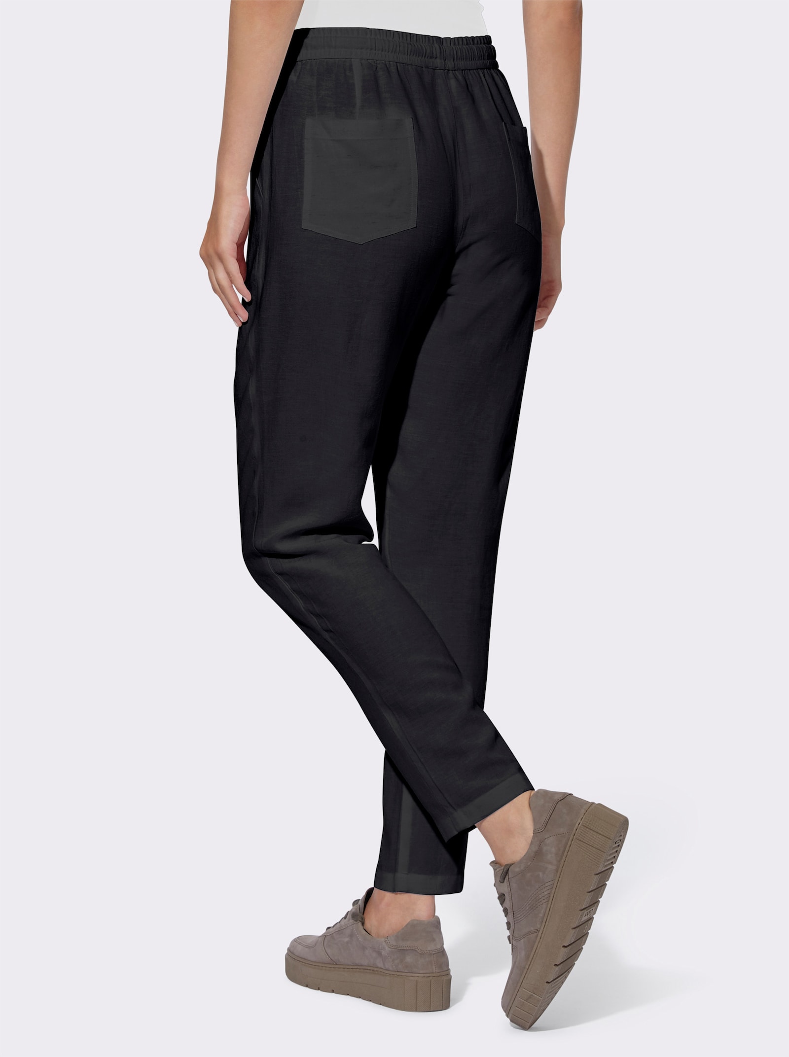 heine Pantalon contenant du lin - noir