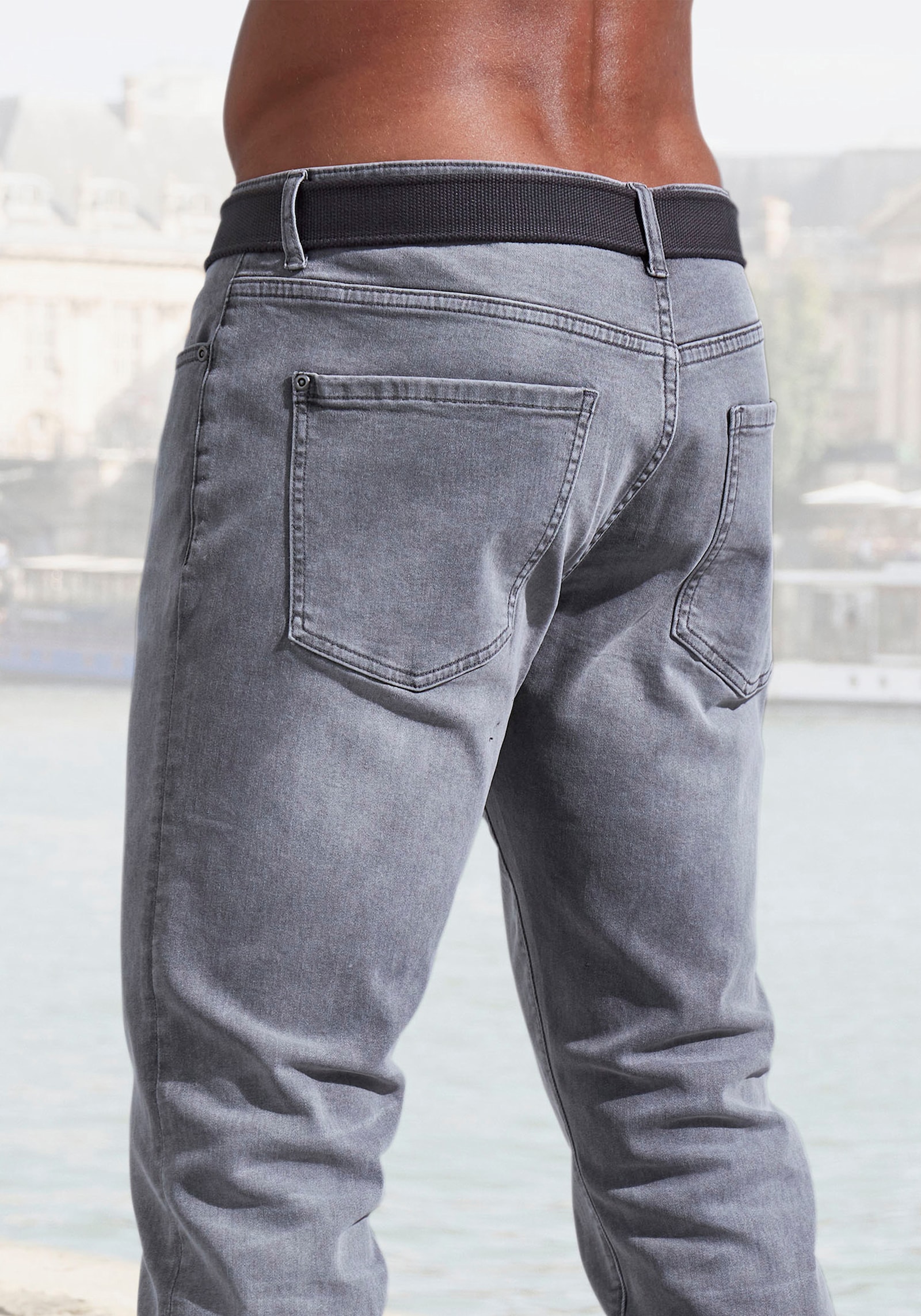John Devin 5-Pocket-Jeans - grey-denim
