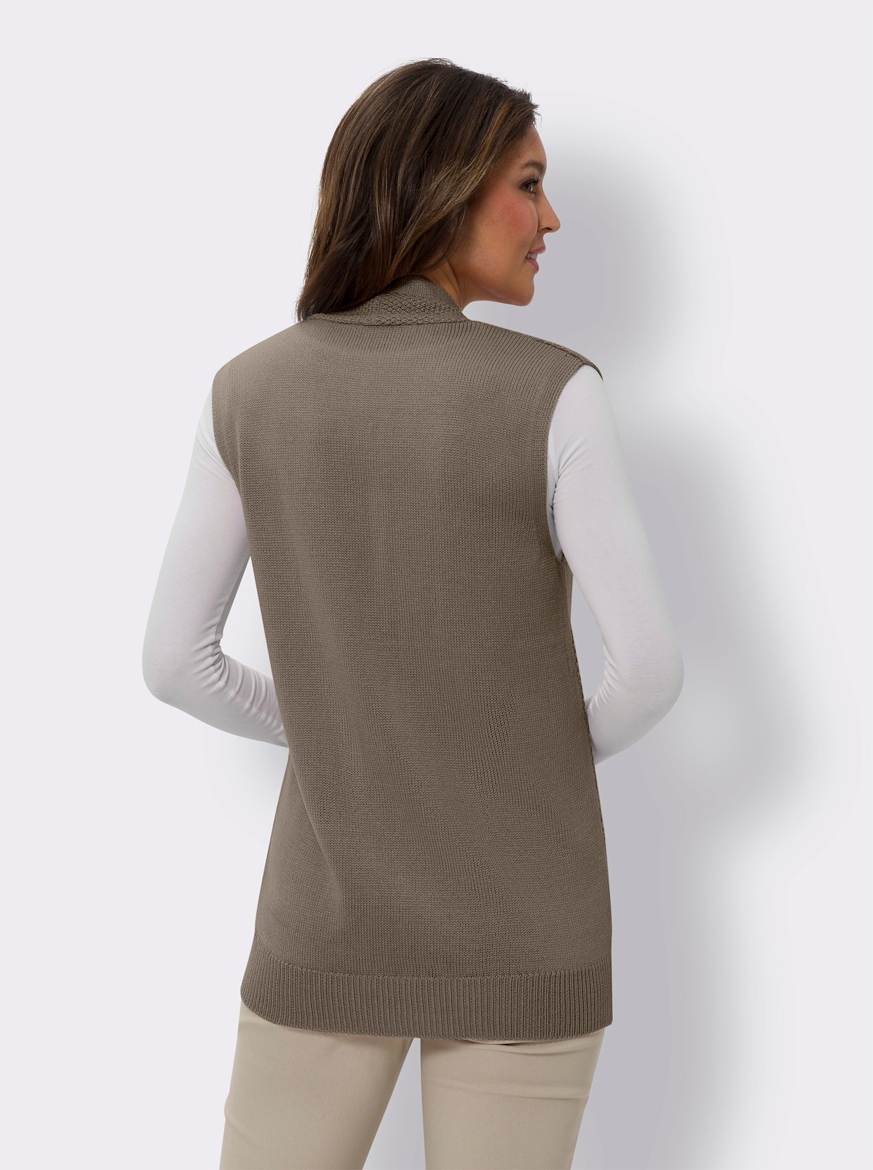 Mouwloos vest - taupe