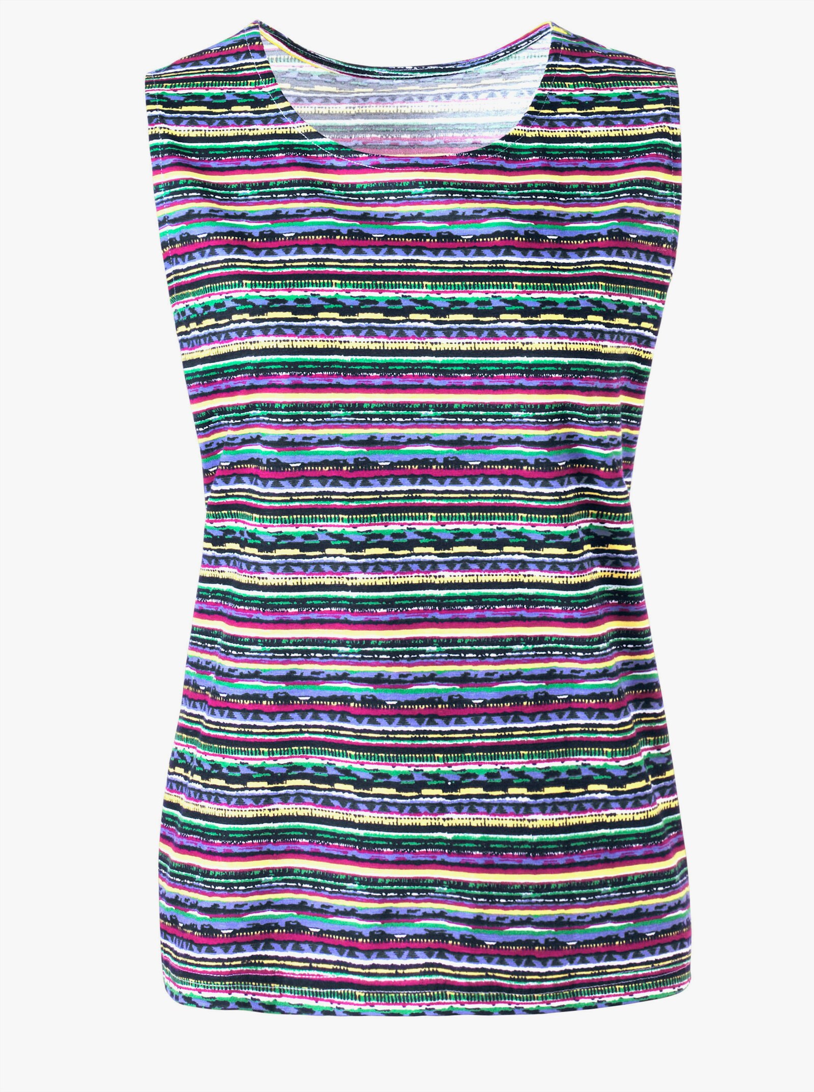 Trägertop mit grafischem Dessin - bunt-gemustert