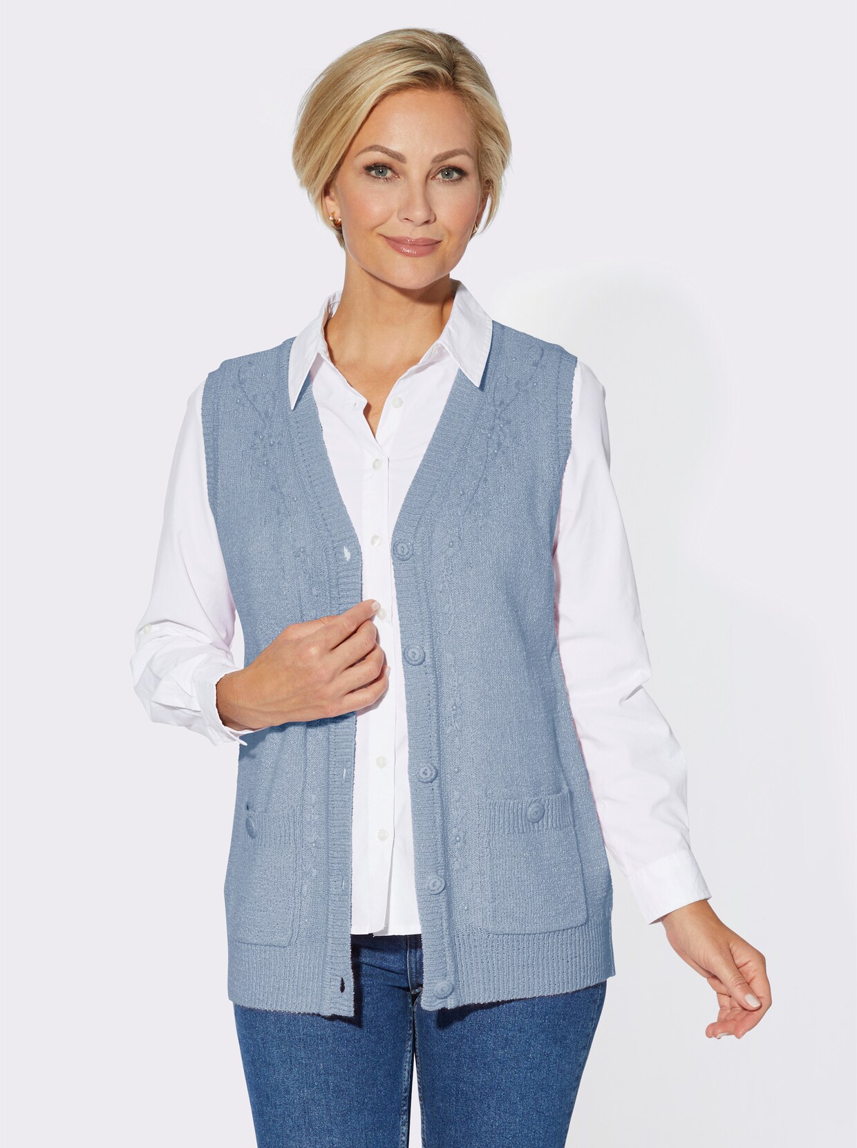 Mouwloos vest - bleu