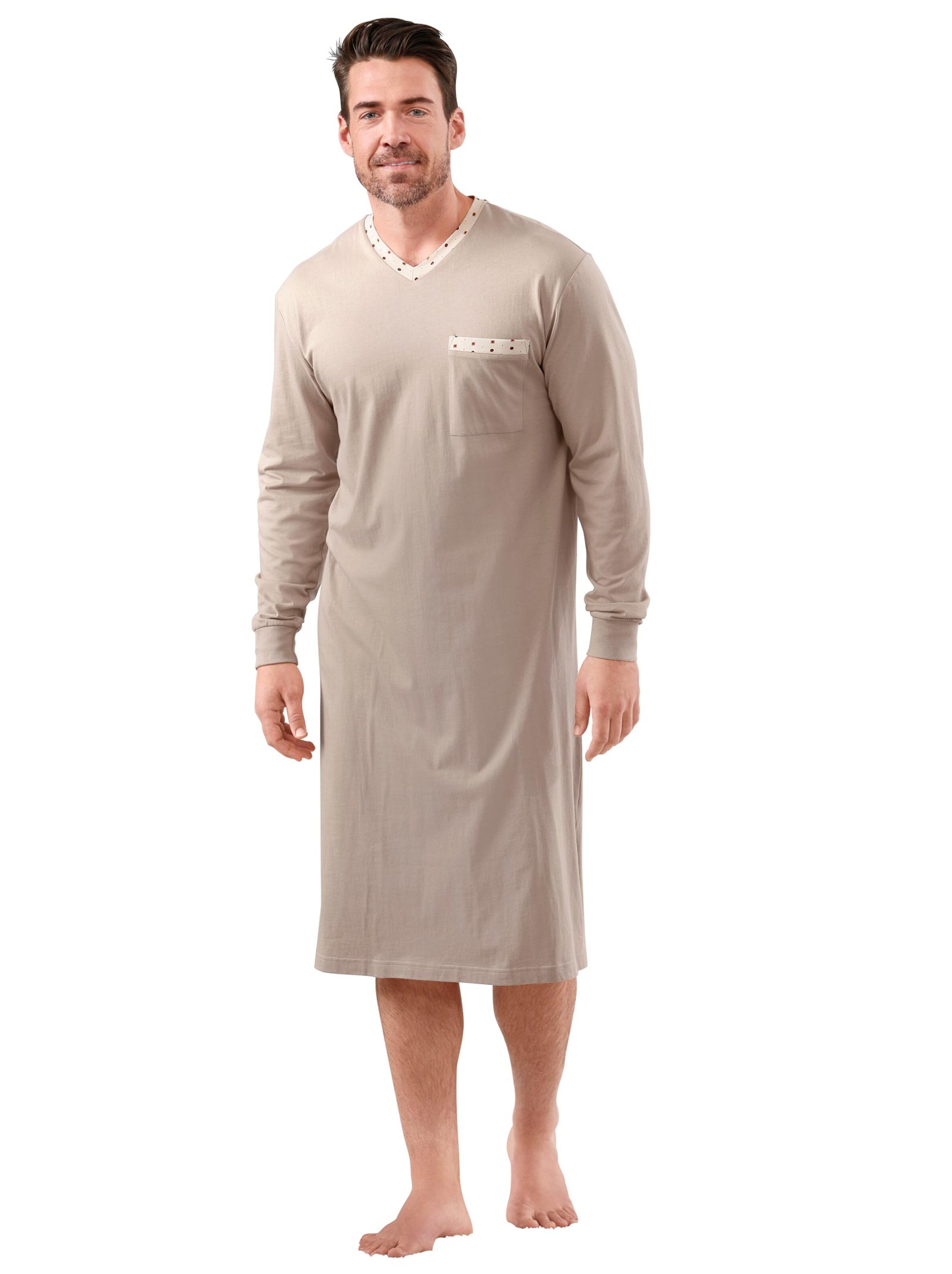 KINGsCLUB Nachthemden - braun + beige-bedruckt