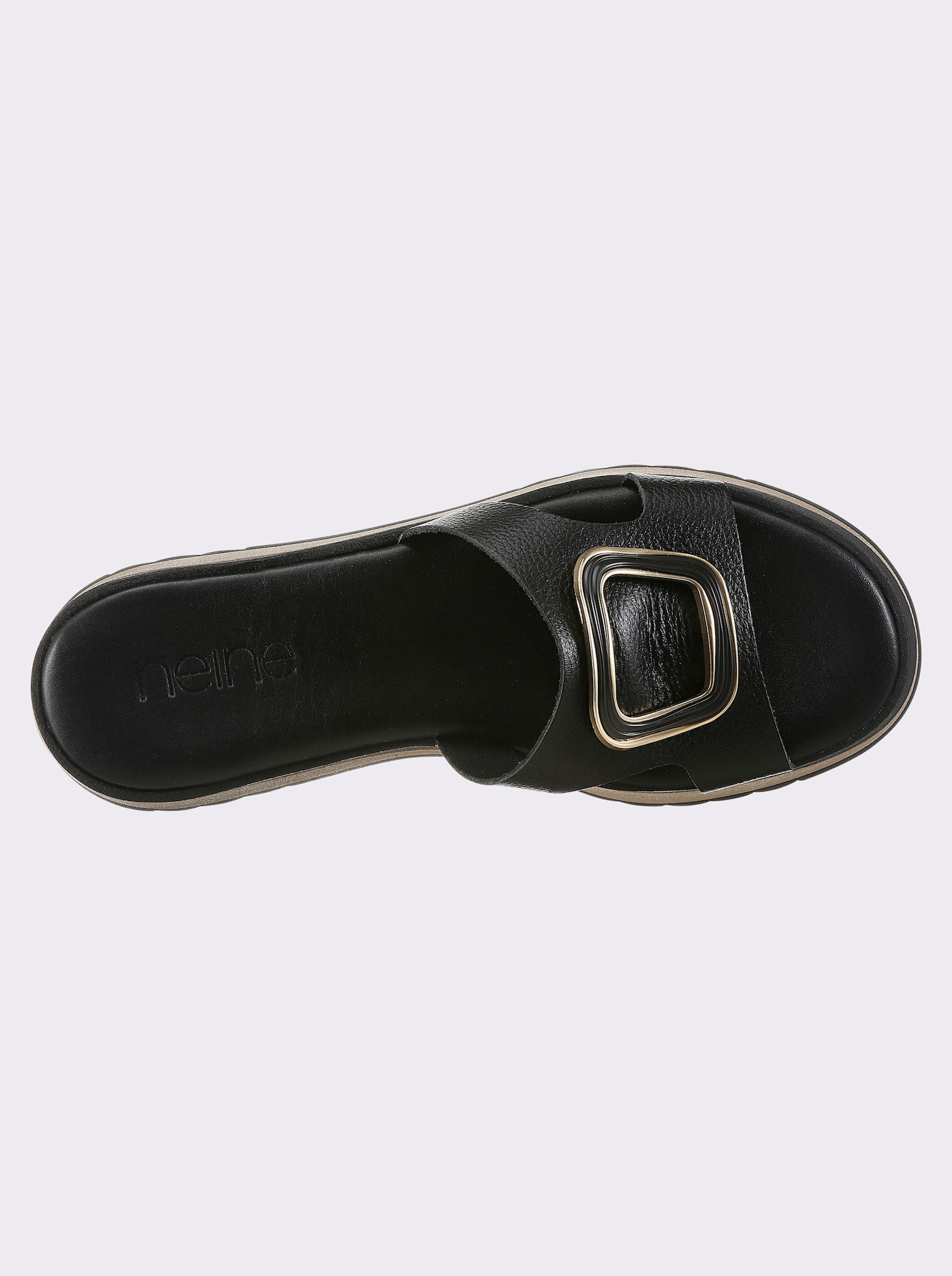 heine Pantolette - schwarz-beige