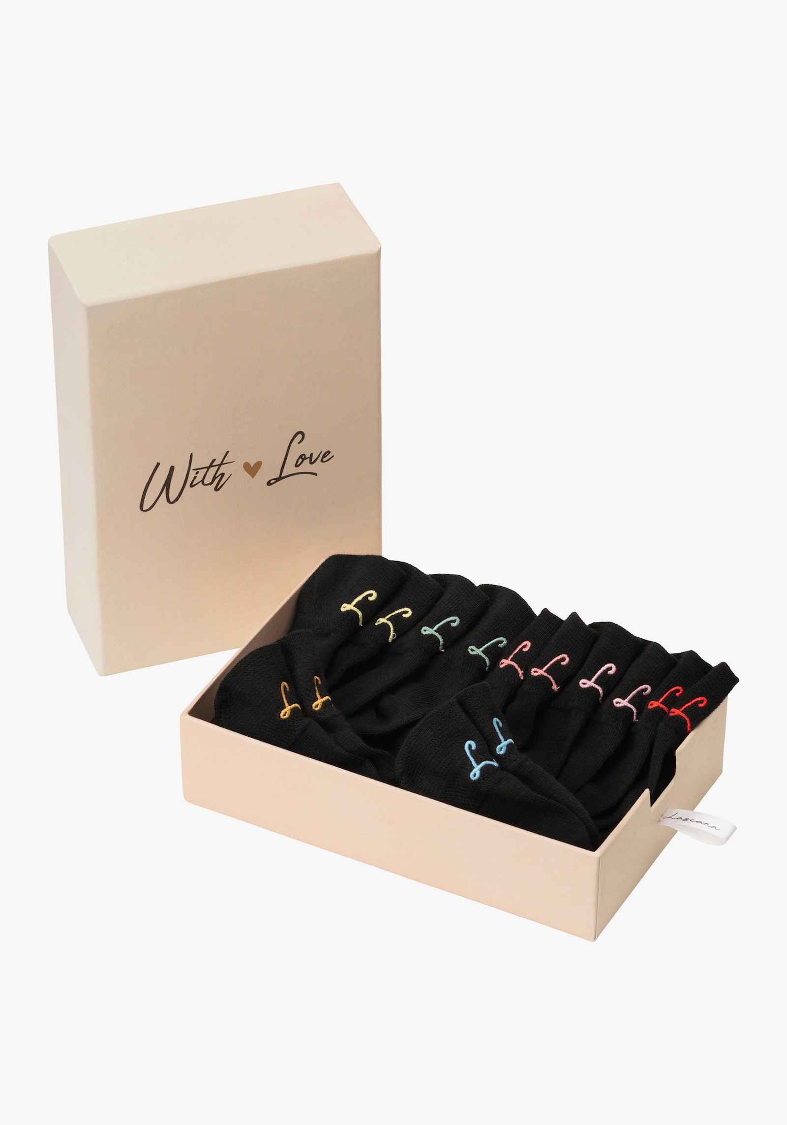 LASCANA Sneakersokken - 7x zwart