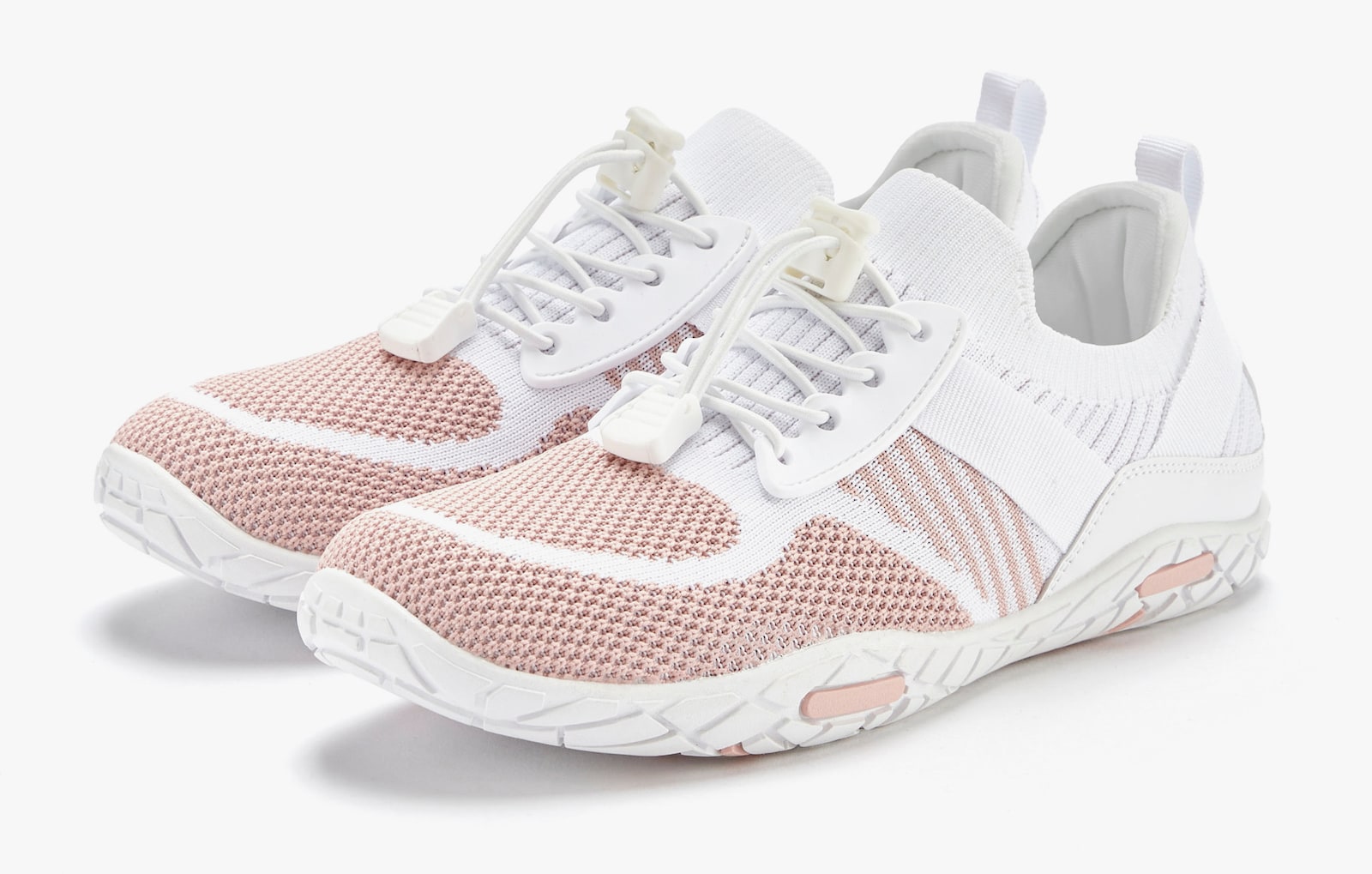 LASCANA Sneaker - weiß/rosé