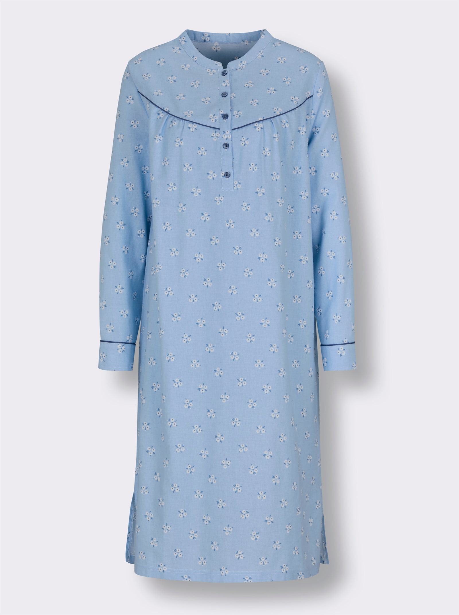wäschepur Nachthemd im floralen Dessin - eisblau-bedruckt