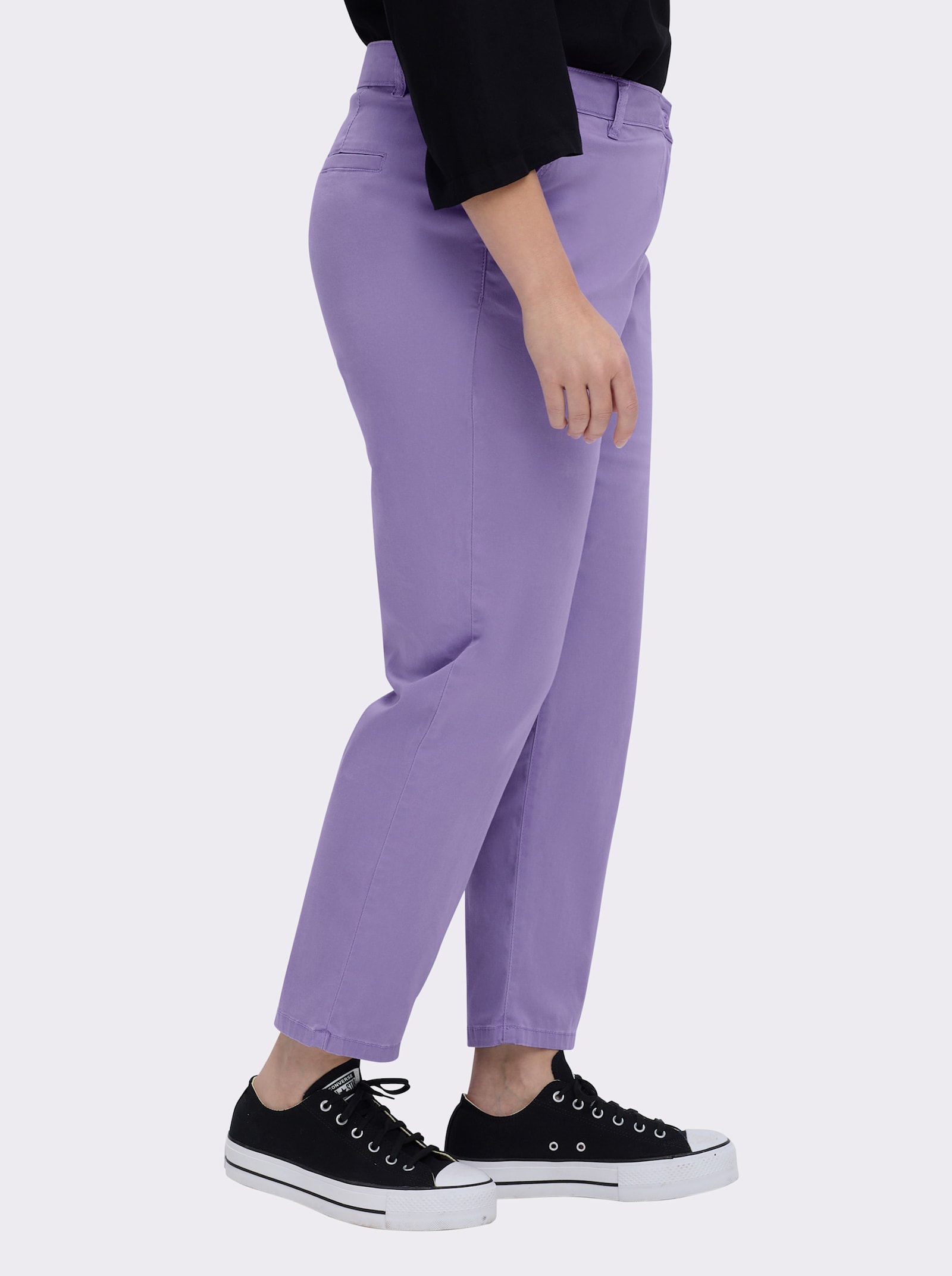Chinohose in Baumwoll-Stretch-Qualität - lavendel