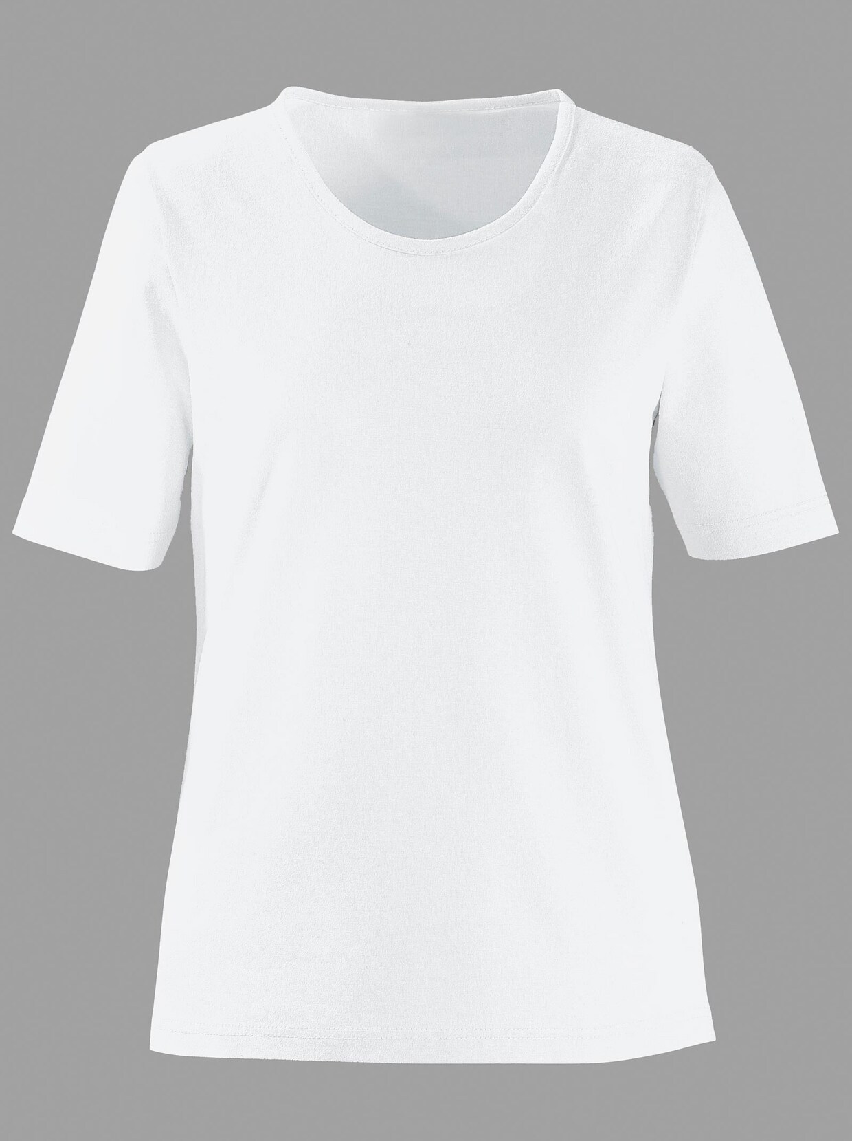 Shirt met ronde hals - wit
