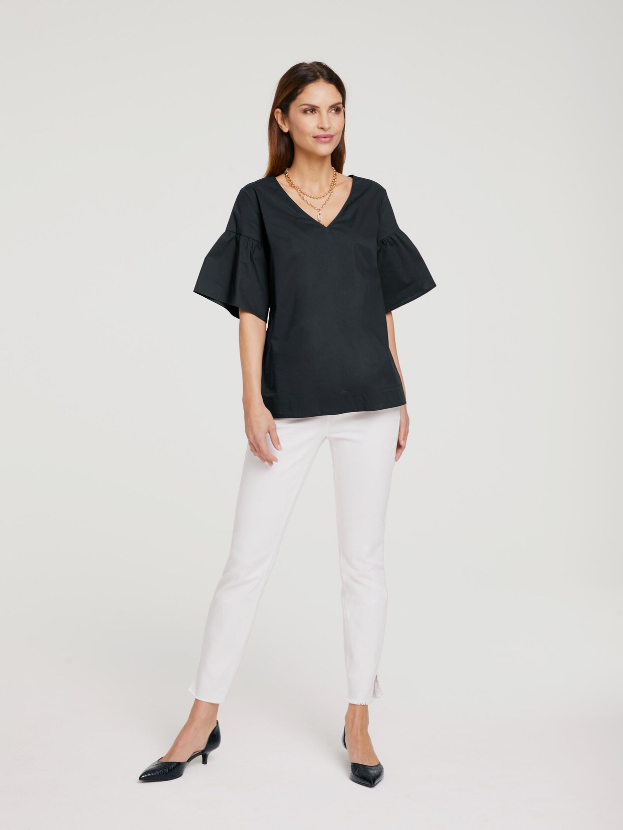 Ashley Brooke Bluse - schwarz