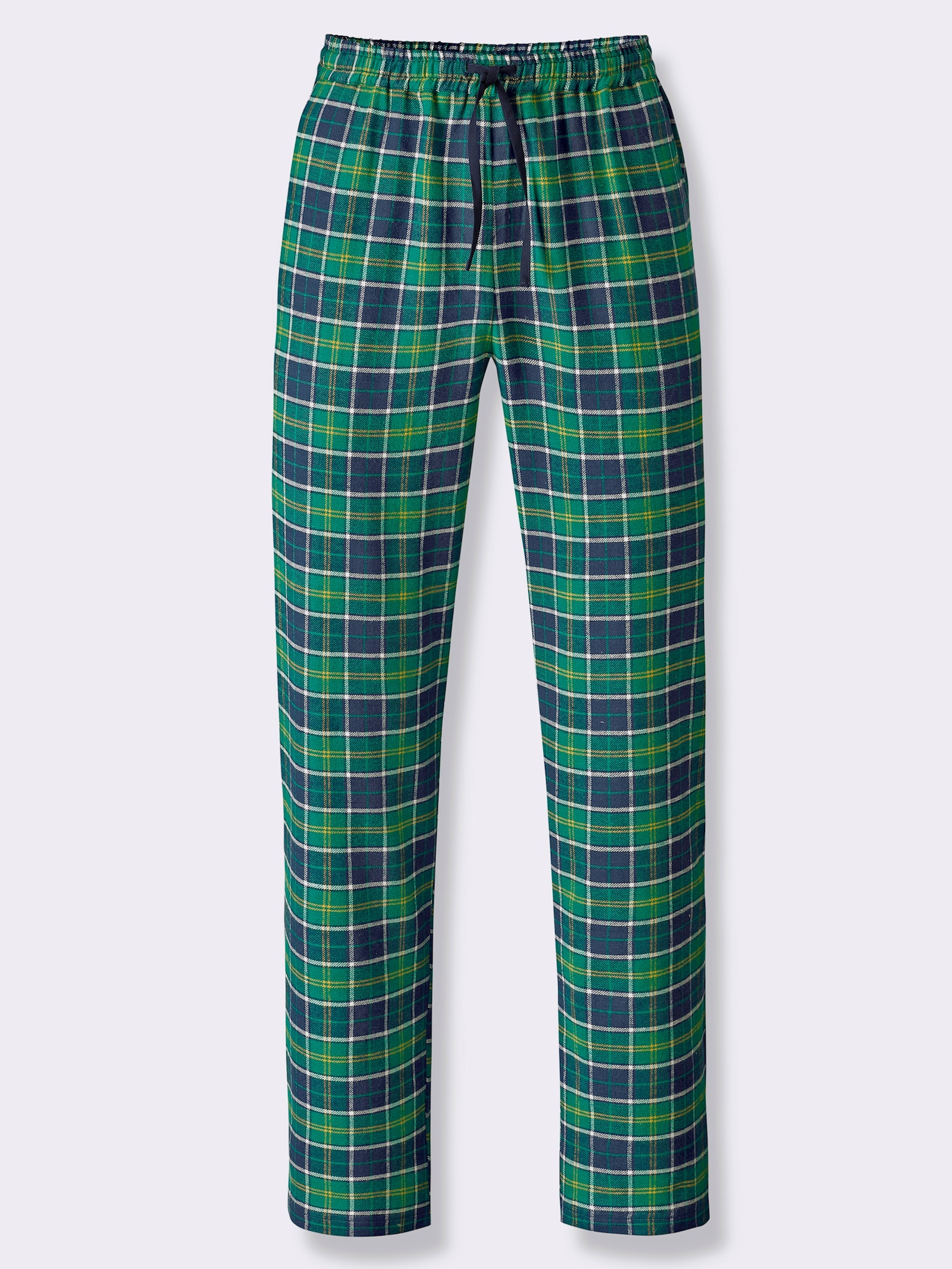 wäschepur men Hose lang - dunkelblau-grün-kariert
