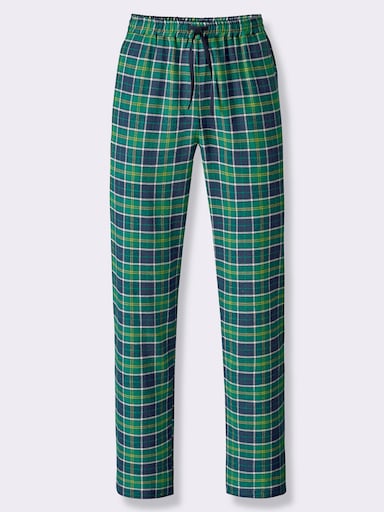 wäschepur men Hose lang - dunkelblau-grün-kariert