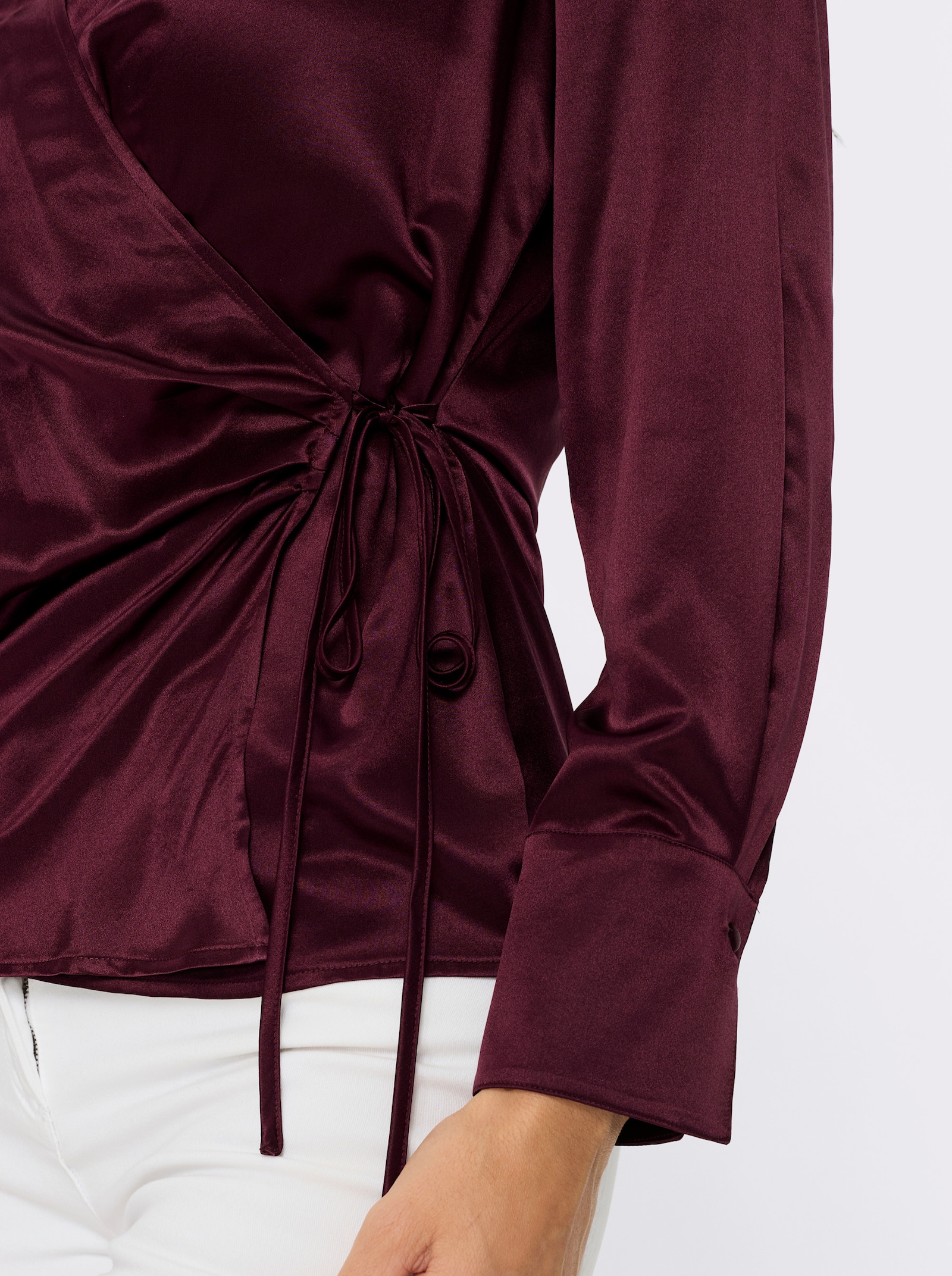 heine Wickelbluse im Seide-Viskose-Mix - burgund