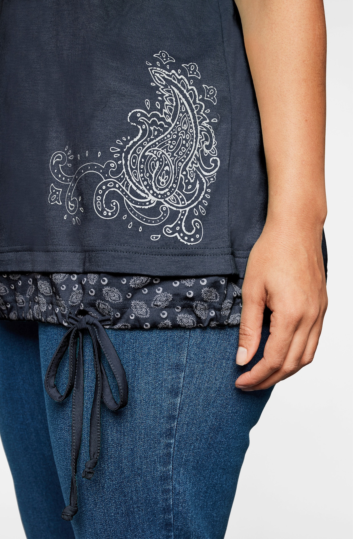 sheego Kurzarmshirt - marine