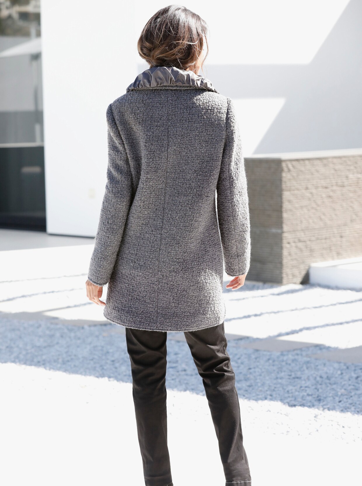 Outdoorjacke - grau-meliert