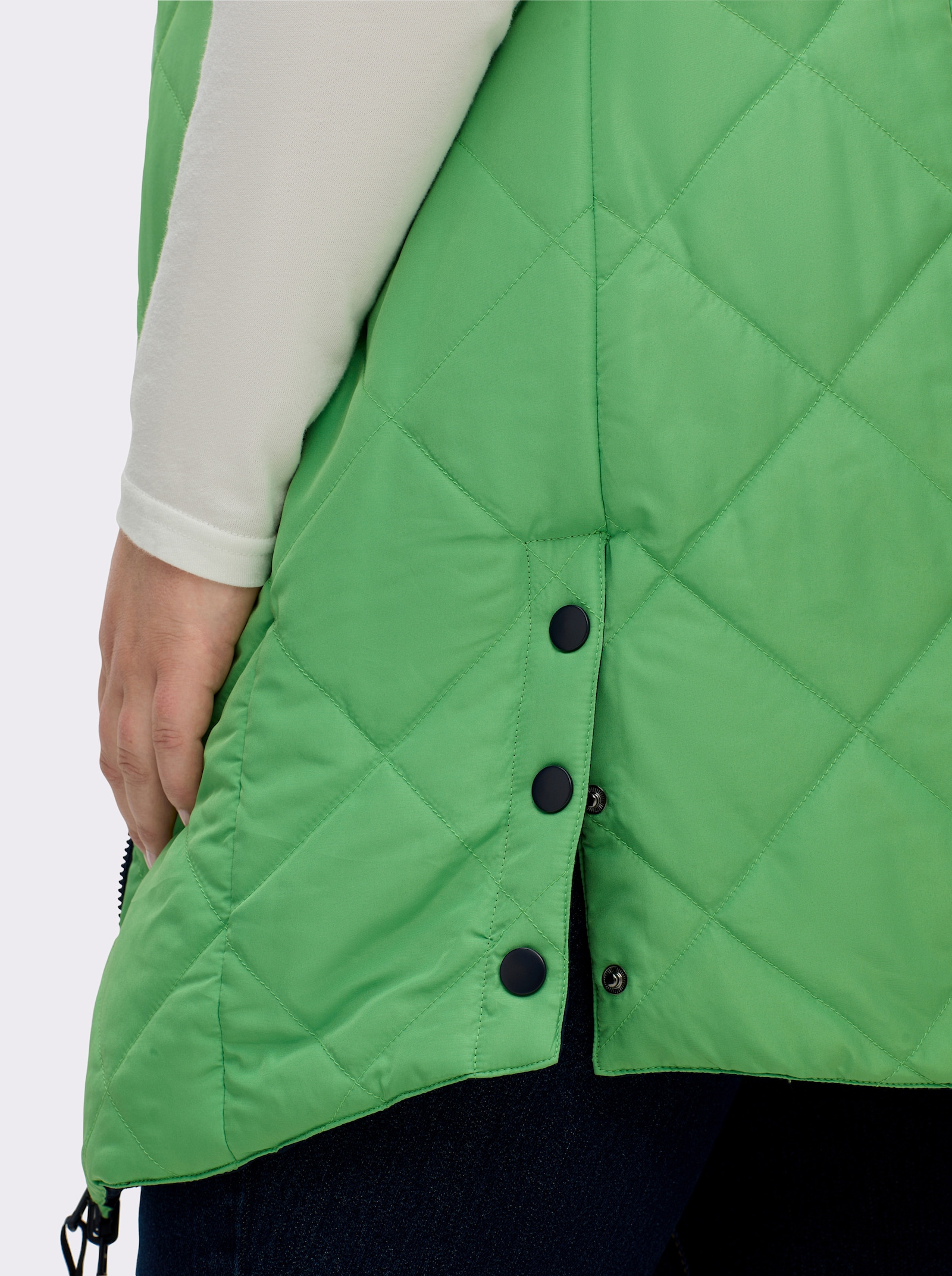 sheego Wendeweste mit Kapuze - tiefblau-apfel