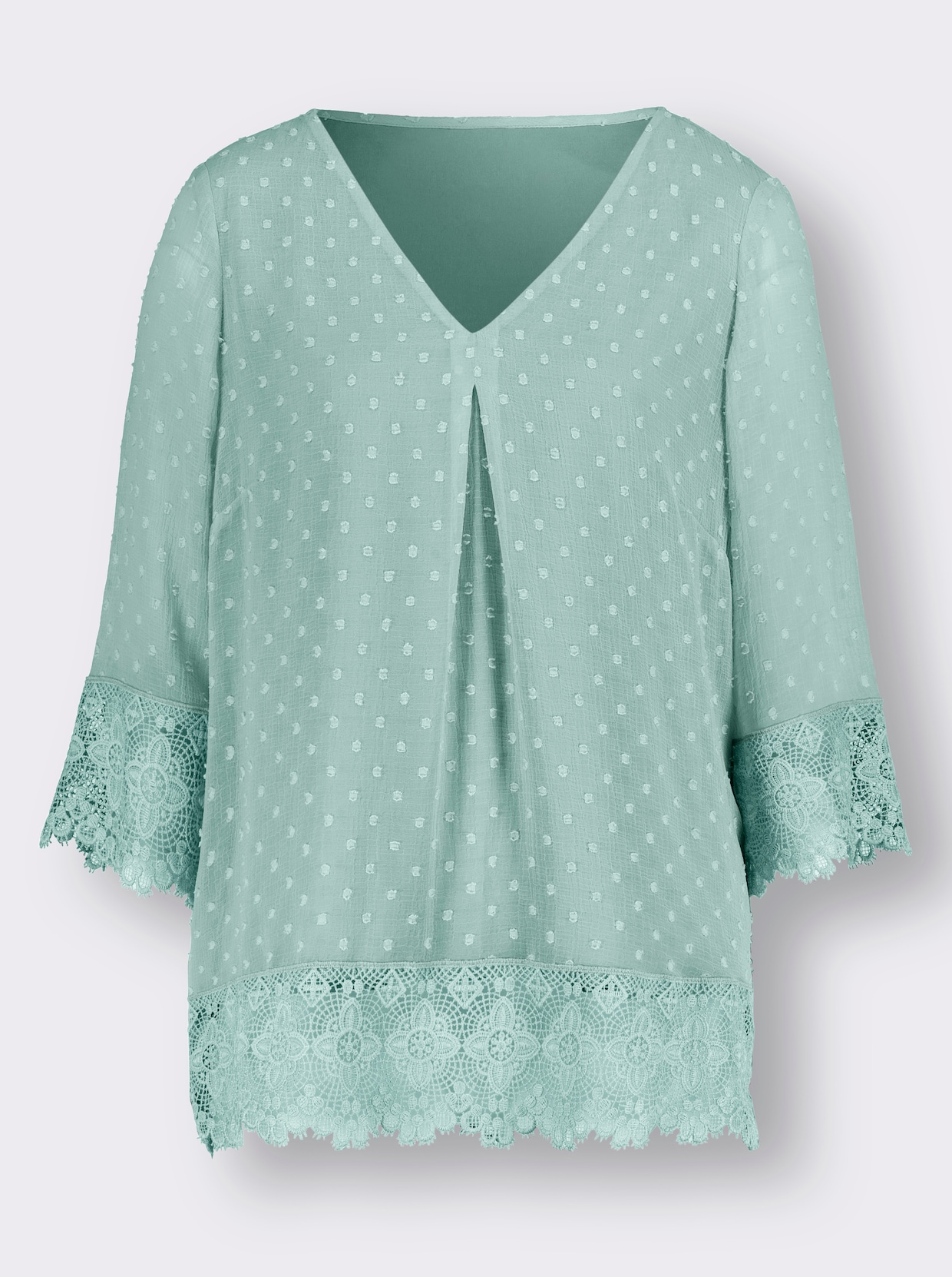 Comfortabele blouse - kalkmint