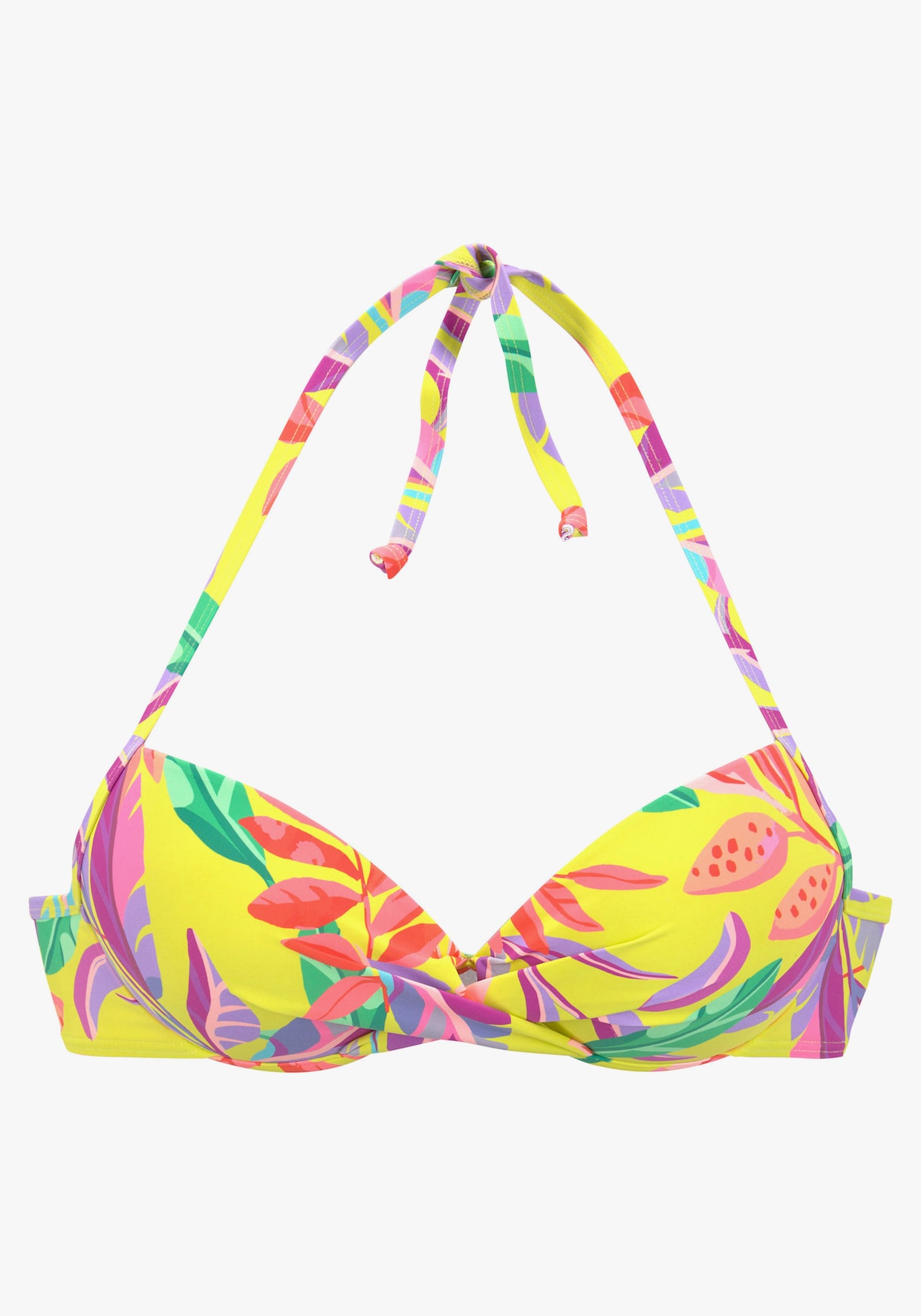 s.Oliver Push-upbikinitop - geel geprint