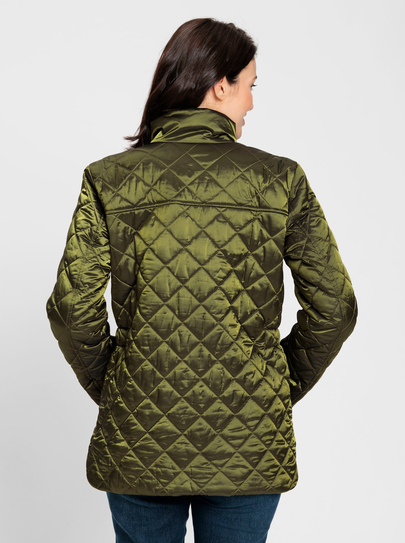 Steppjacke in Two-Tone-Optik - oliv