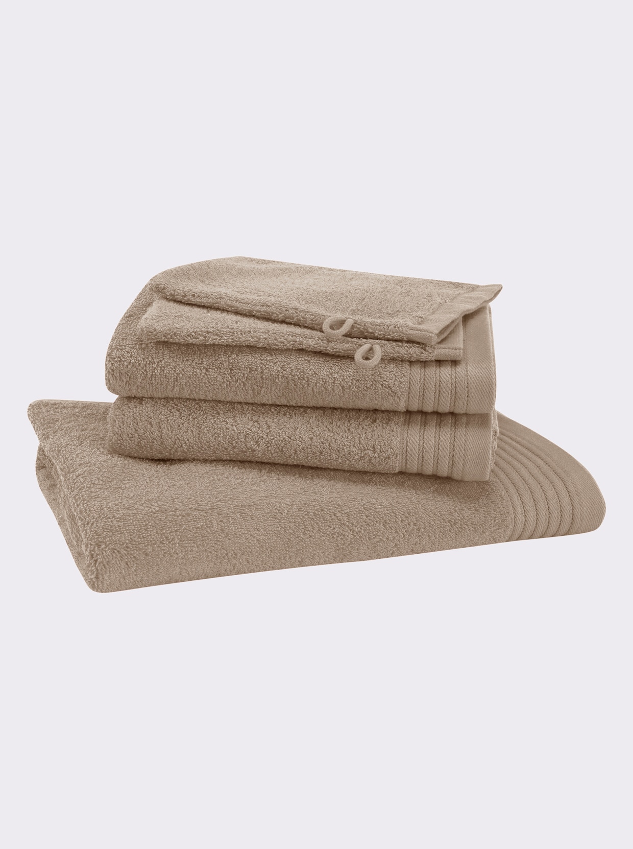 wäschepur Lot économique de 5 serviettes éponge - beige