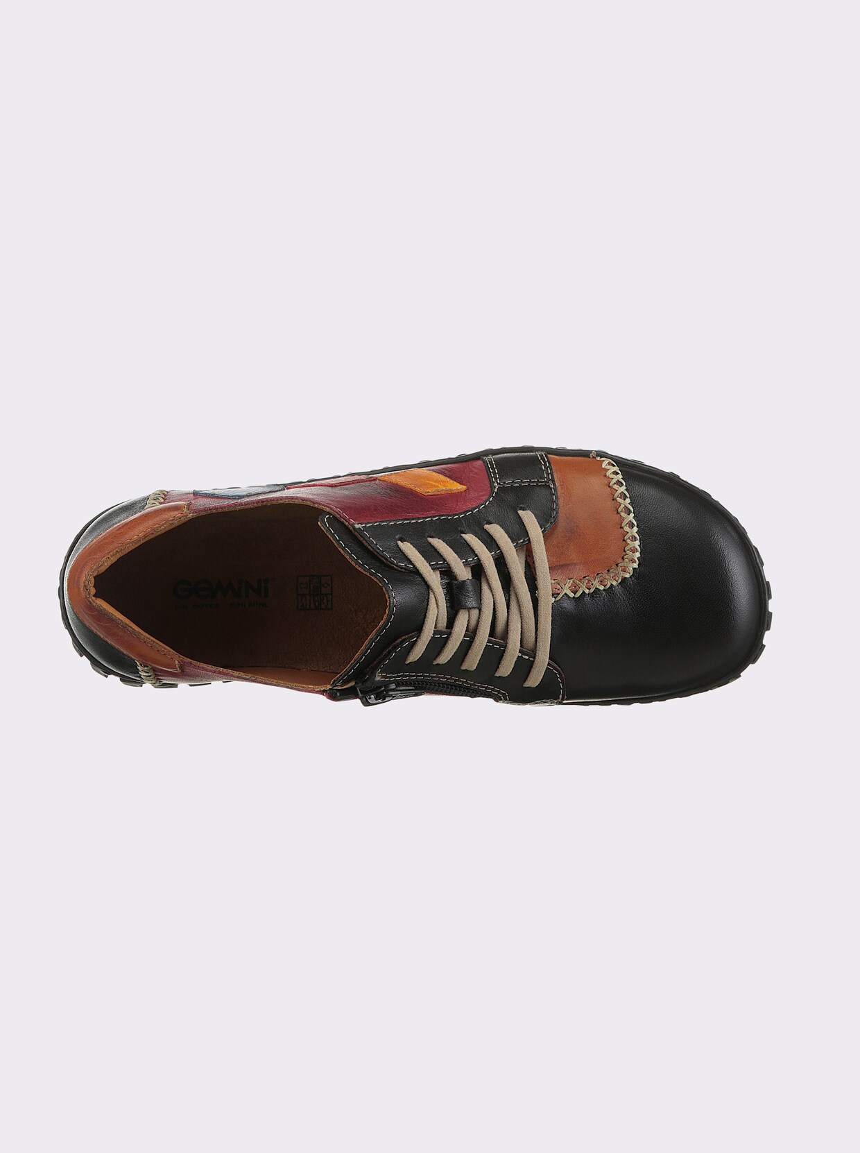 Gemini Schnürschuh - schwarz-rot