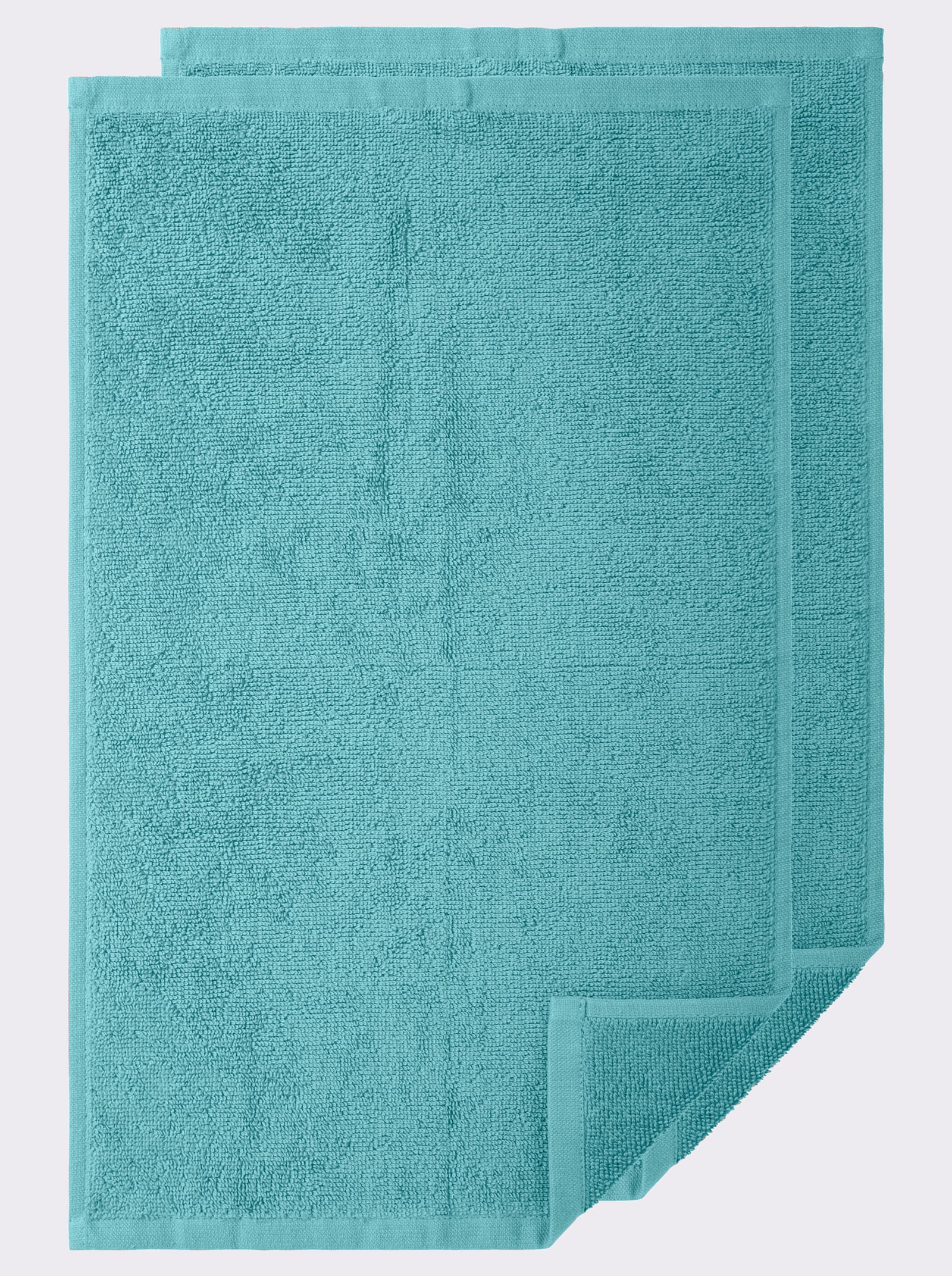 wäschepur Handdoek met 2-kleurige sierrand - oceaan