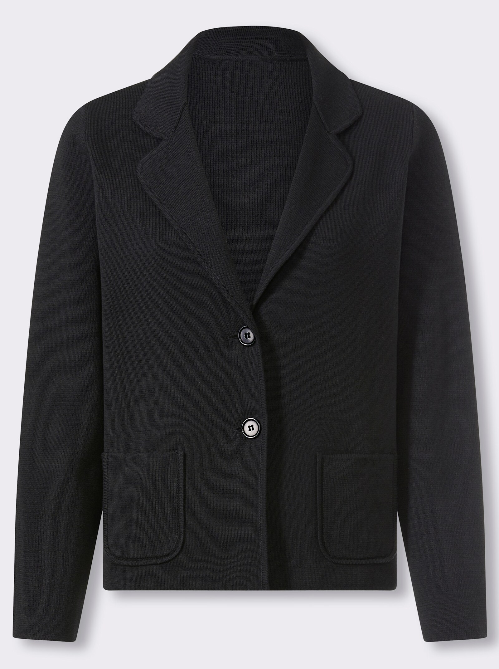heine Strickblazer mit Taschen - schwarz