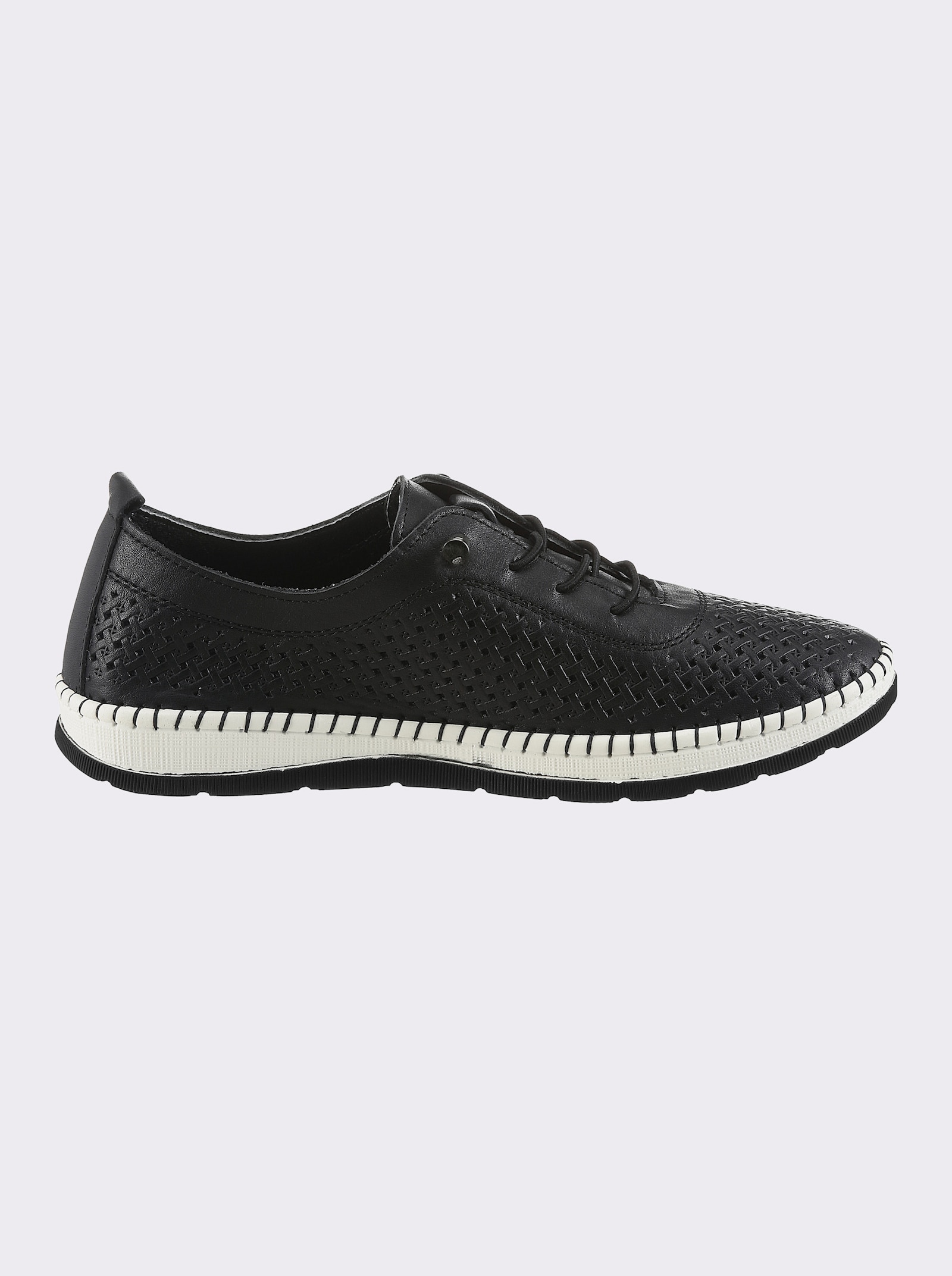 airsoft modern+ Sneaker mit Perforation - schwarz