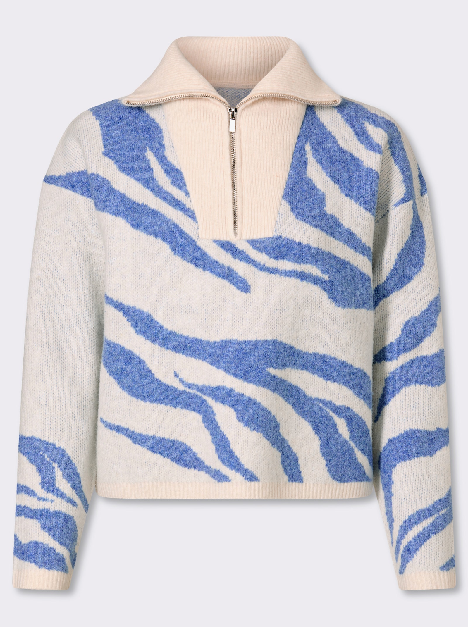 heine Troyer im Zebra-Dessin - champagner-taubenblau-gemustert