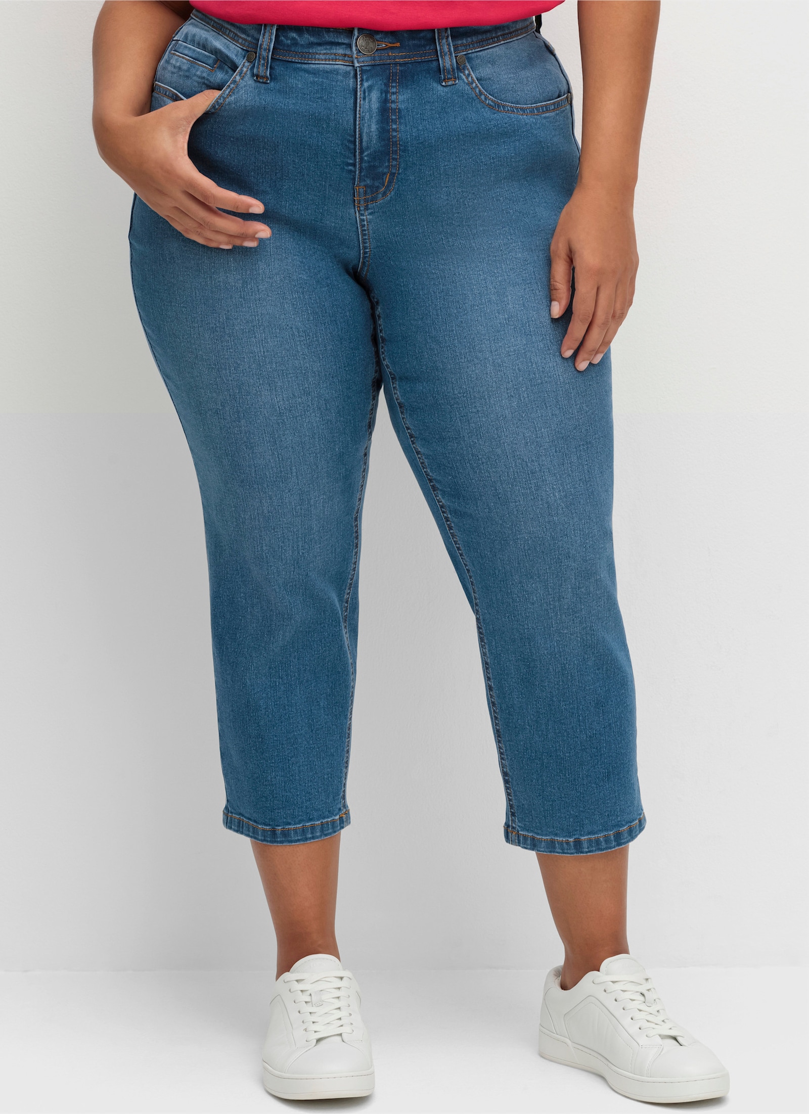 sheego 7/8-Jeans in schmaler Beinform - blue denim