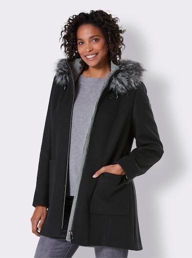 Manisa Jacke mit Woll-Anteil - schwarz