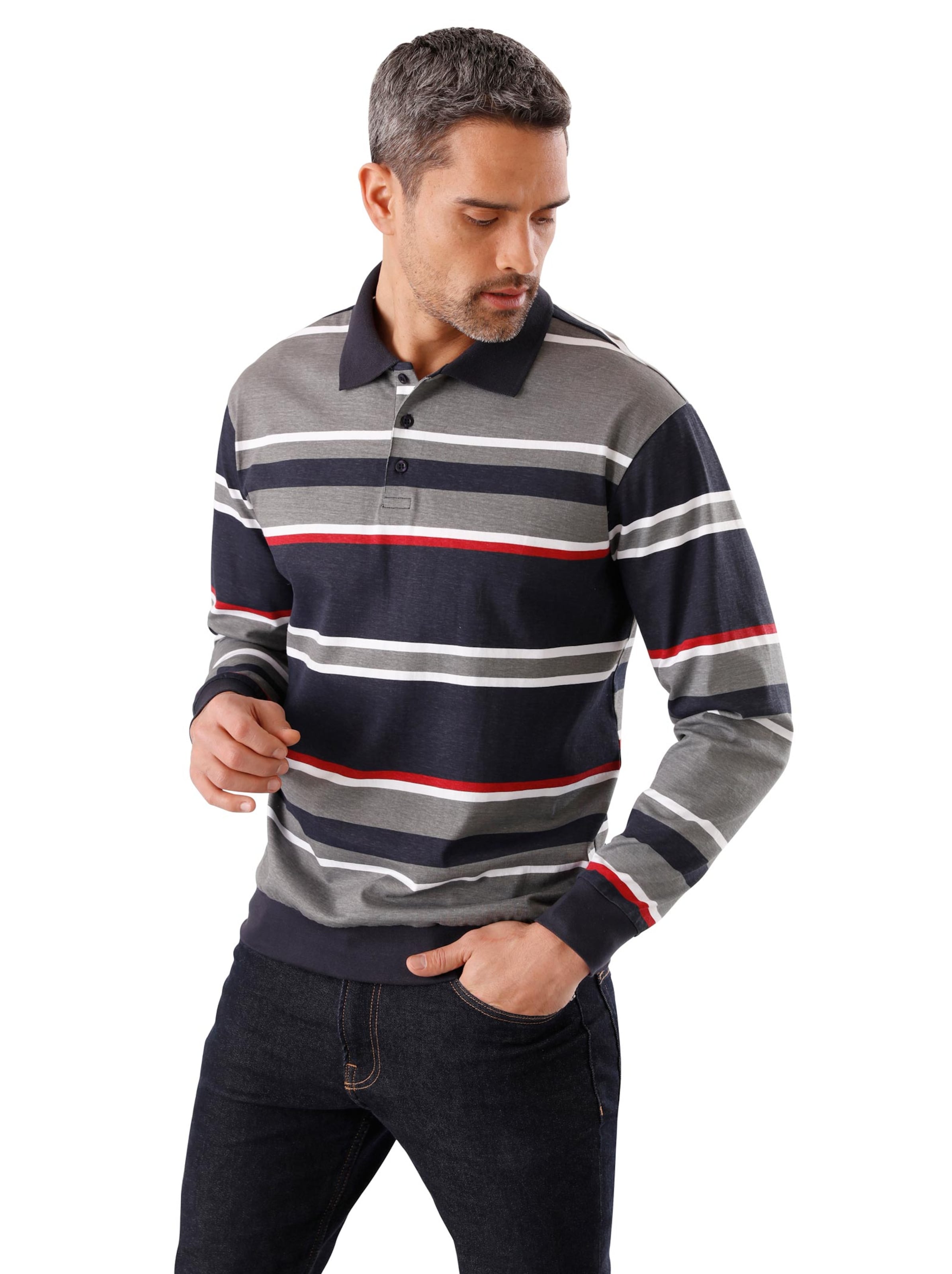 Poloshirt - marine-geringelt