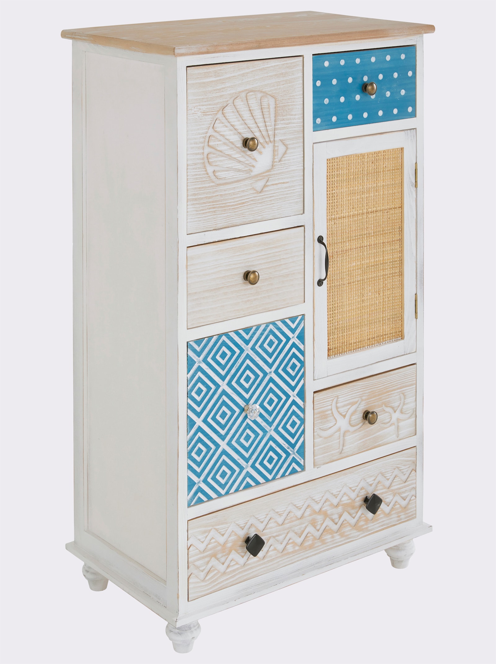 heine home Kommode - weiß-natur