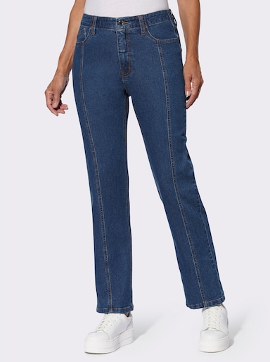 Jeans mit höher geschnittenem Bund - blue-stone-washed