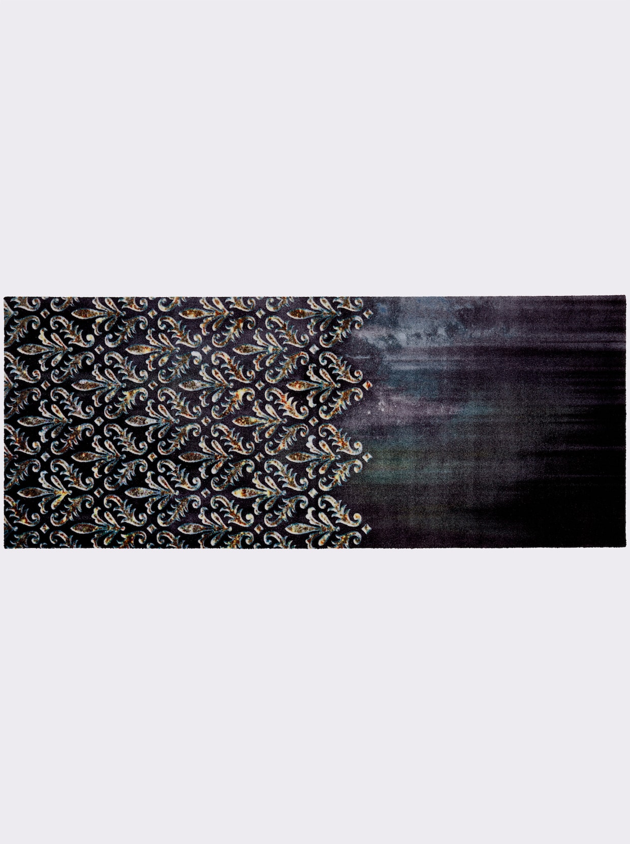 wash+dry by Kleen-Tex Voetmat - petrol/grijs