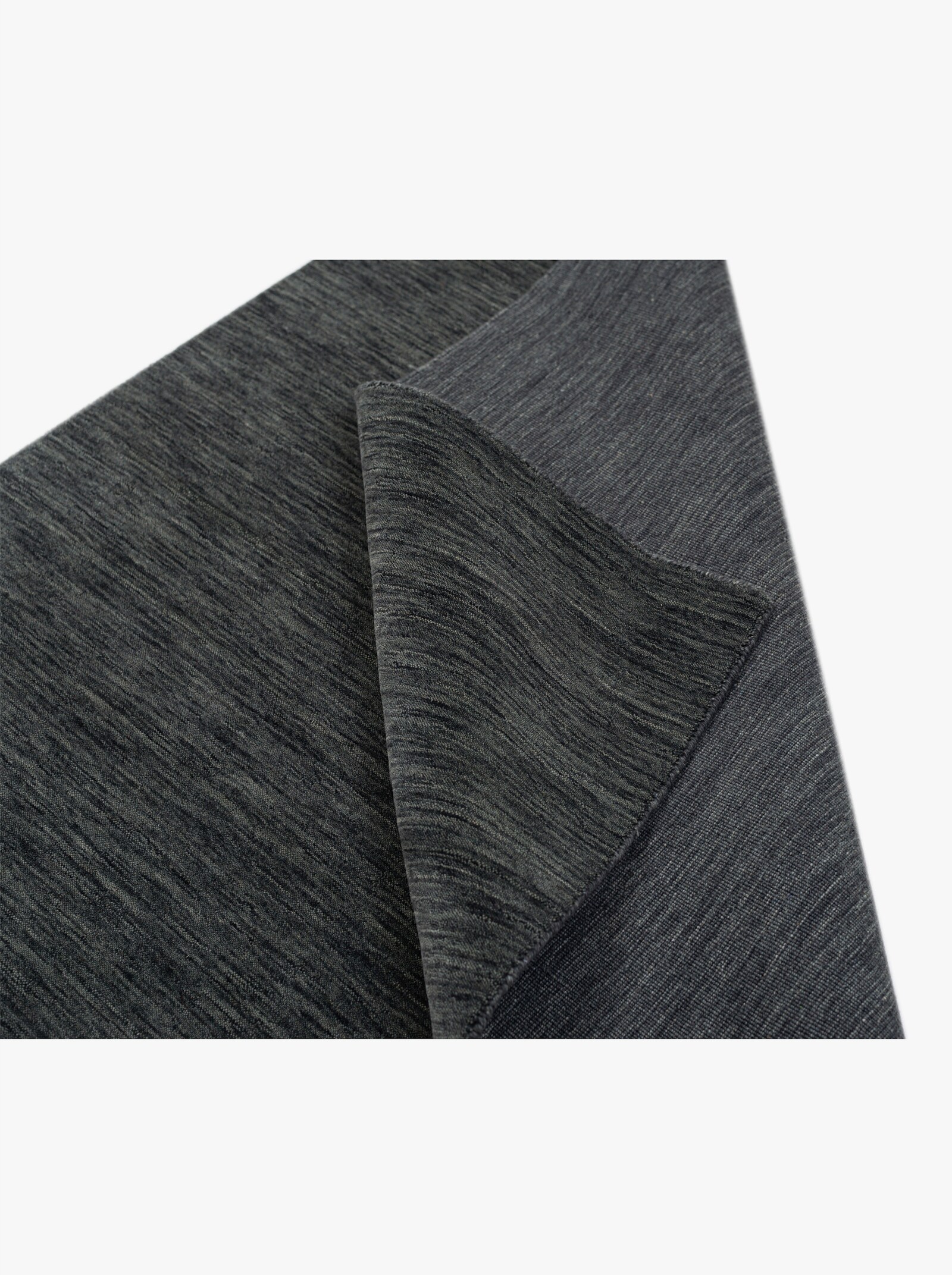 Theko Handwebteppich - anthrazit