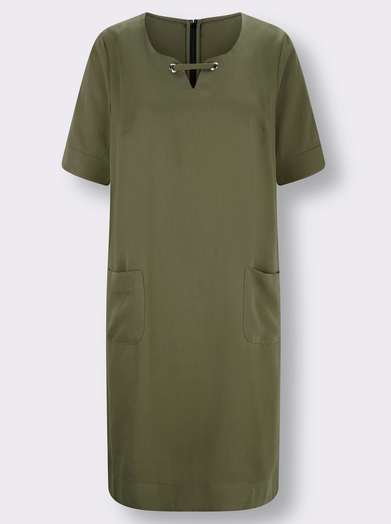 Etuikleid mit Reißverschluss hinten - oliv