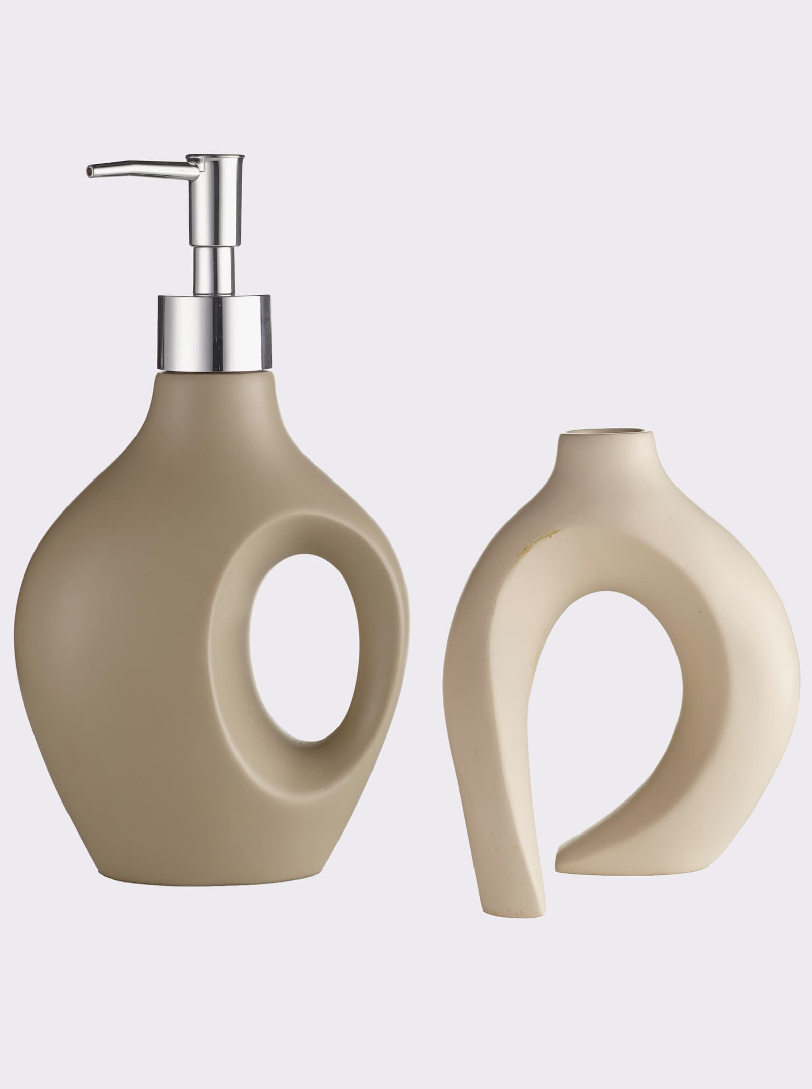 Impressionen Bad-Accessoires - taupe-ecru