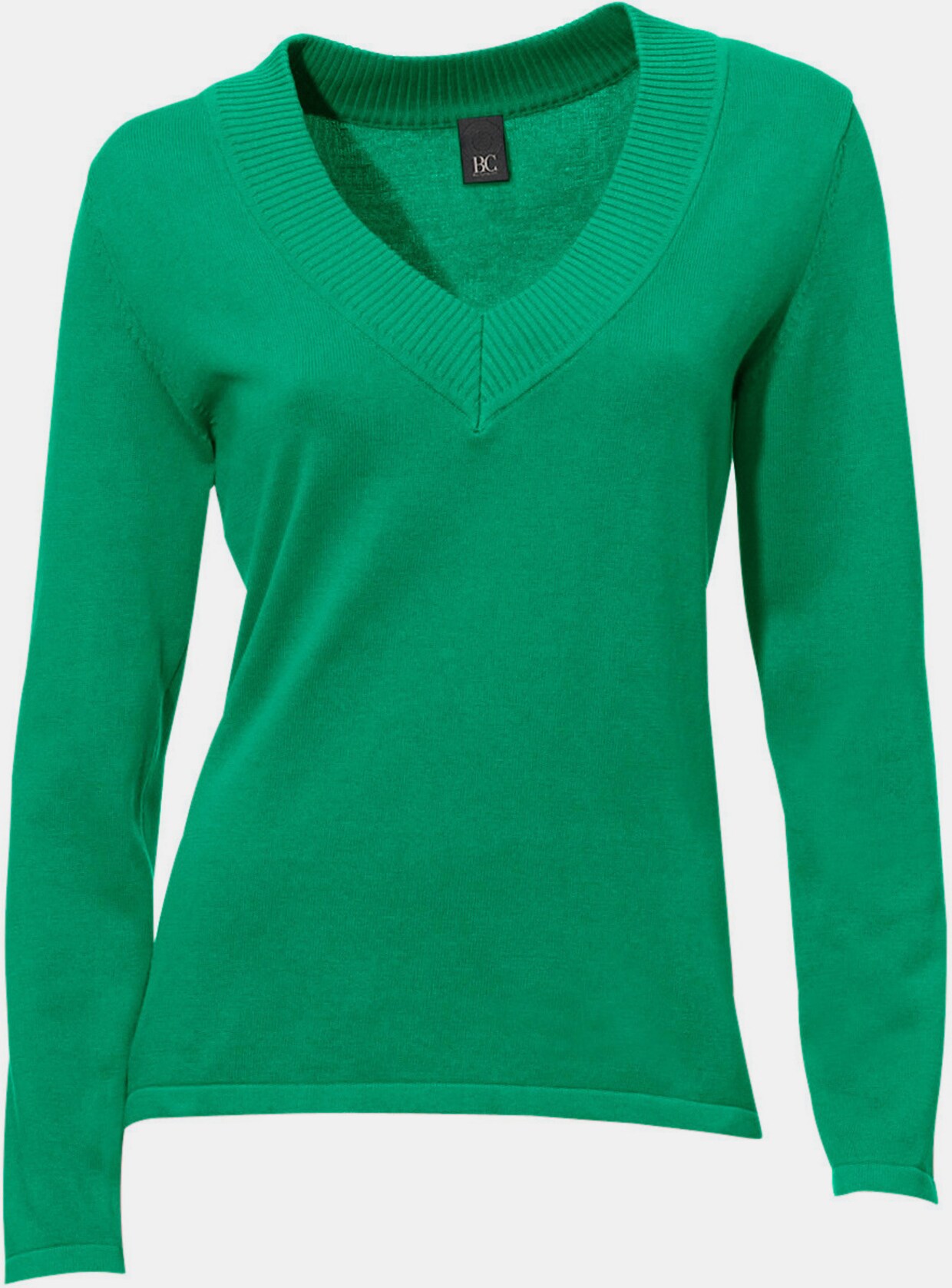 heine V-Pullover - grün