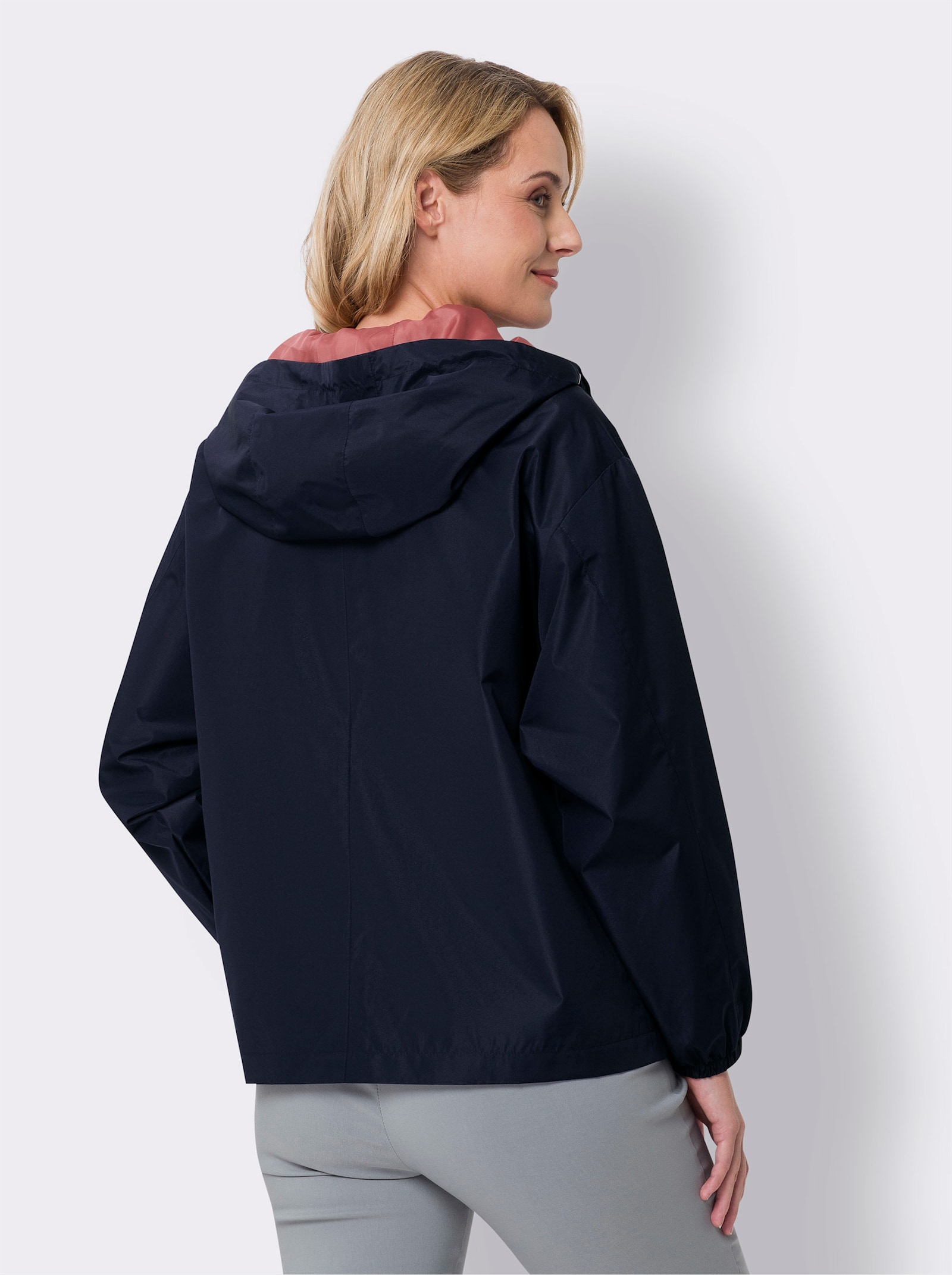 Jacke mit Kontrast-Details - marine