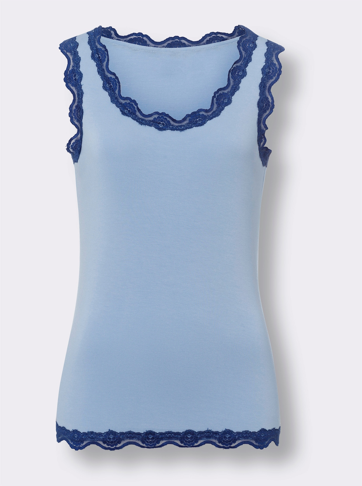 heine Top - ijsblauw