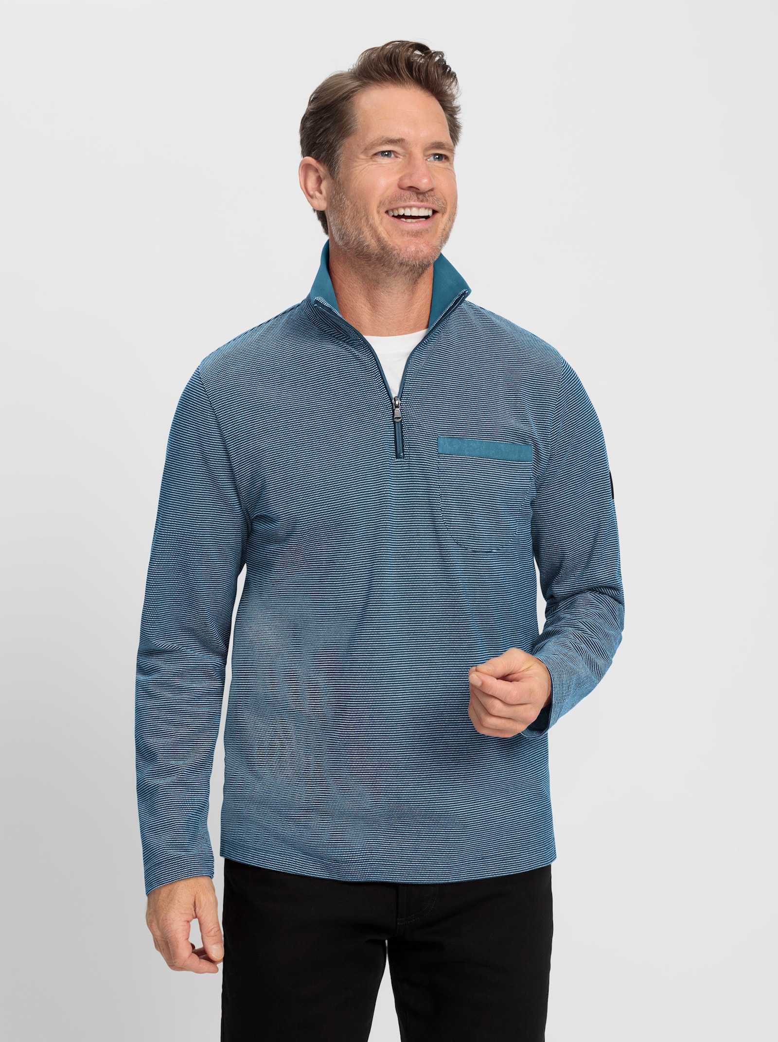 Marco Donati Shirt met lange mouwen - topaas gemêleerd