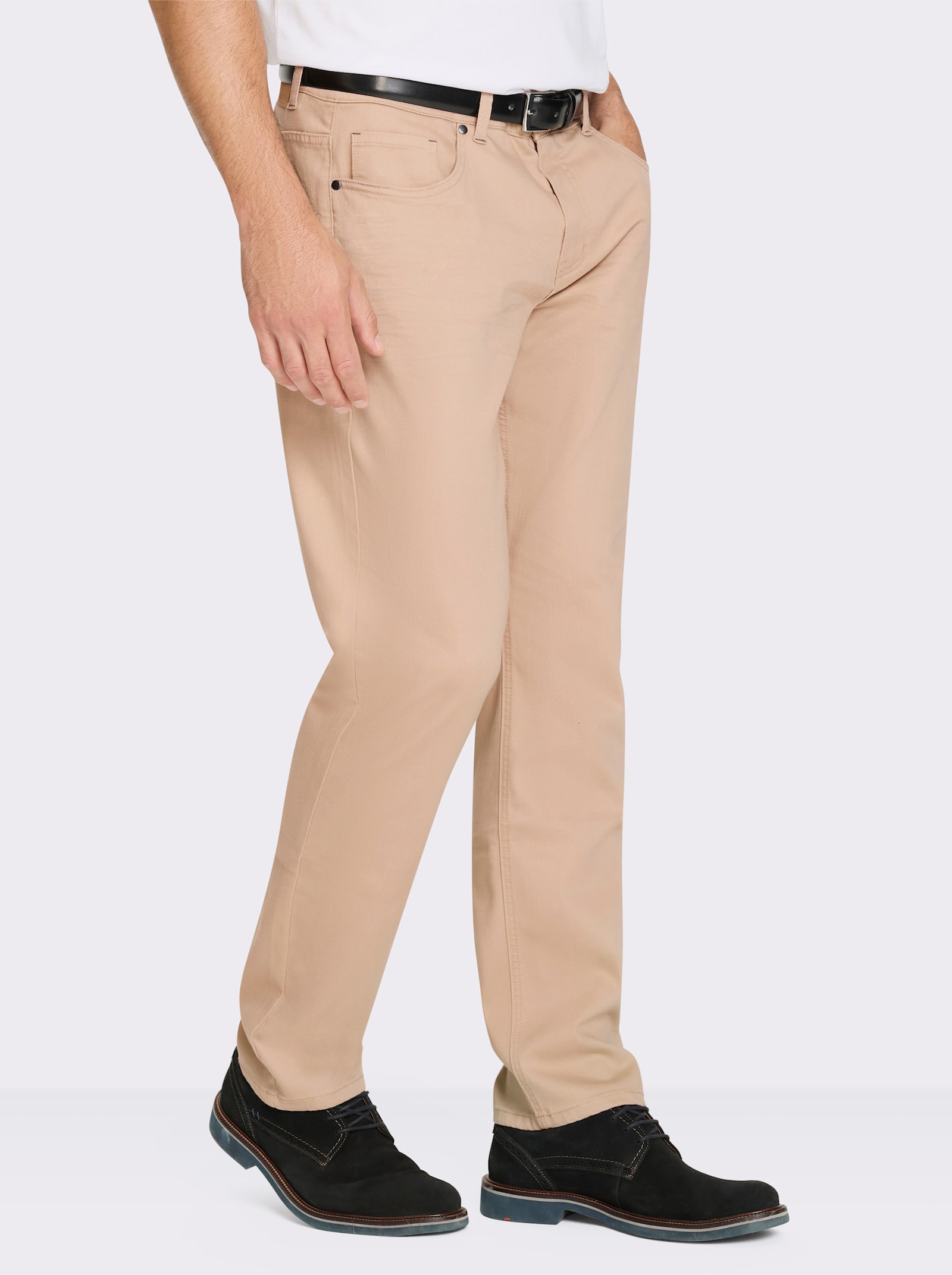 Marco Donati 5-Pocket-Jeans mit Crinkle-Effekten - beige-denim